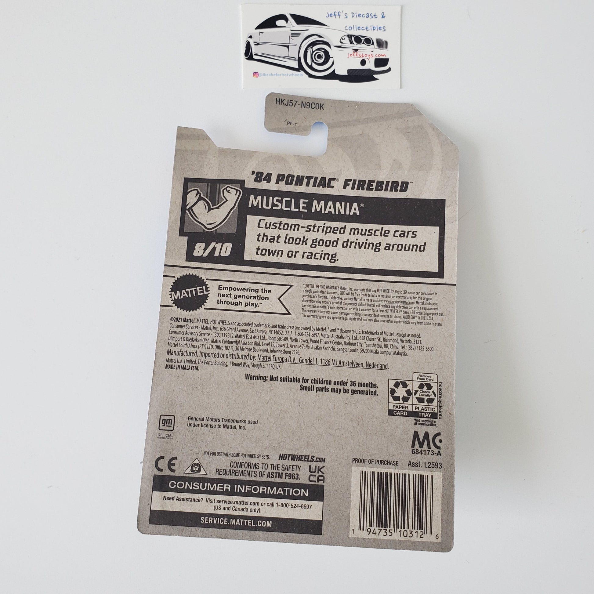 2023 Hot Wheels '84 Pontiac Firebird #180 Jeff's Diecast & Collectibles