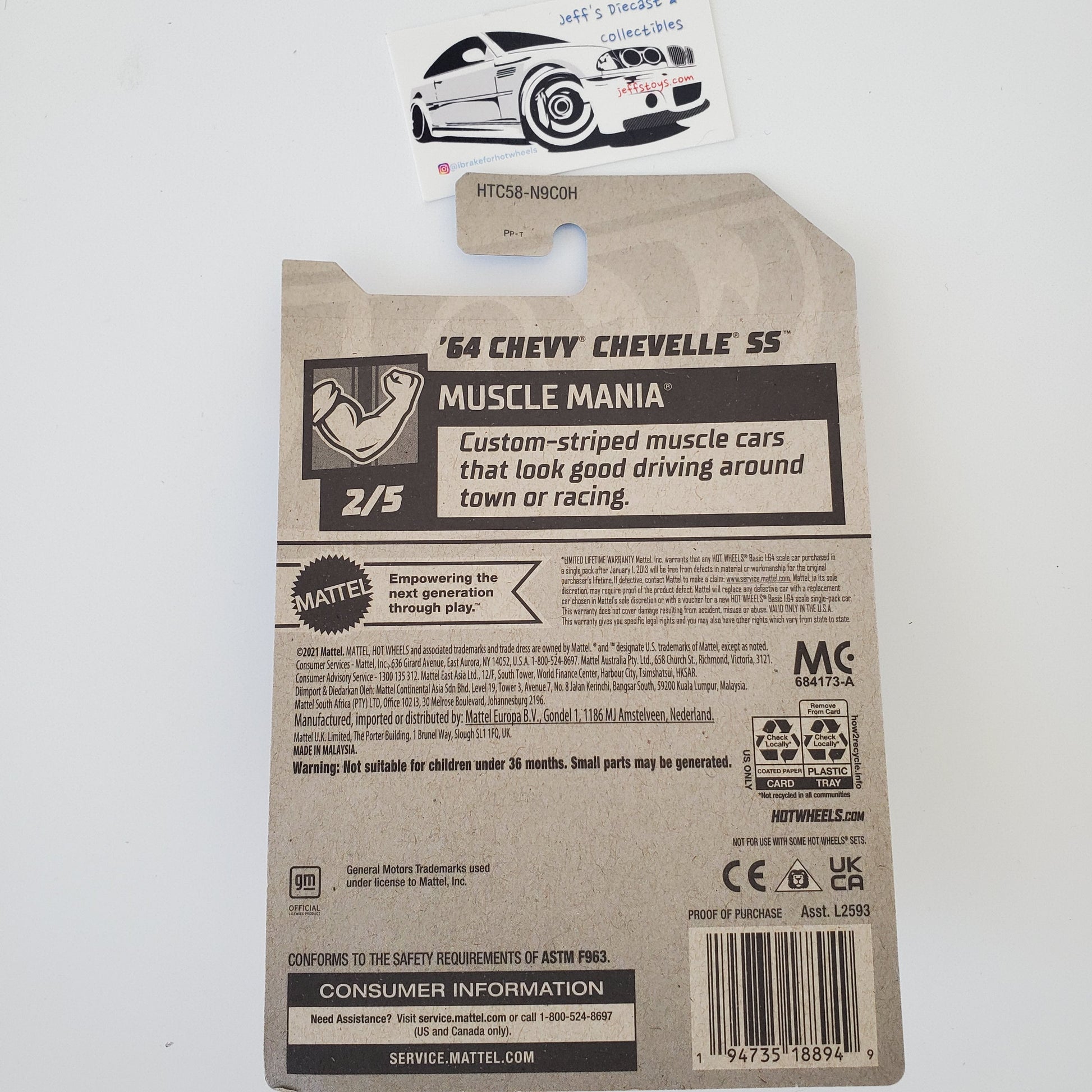 2024 Hot Wheels '64 Chevy Chevelle SS #157 Jeff's Diecast & Collectibles