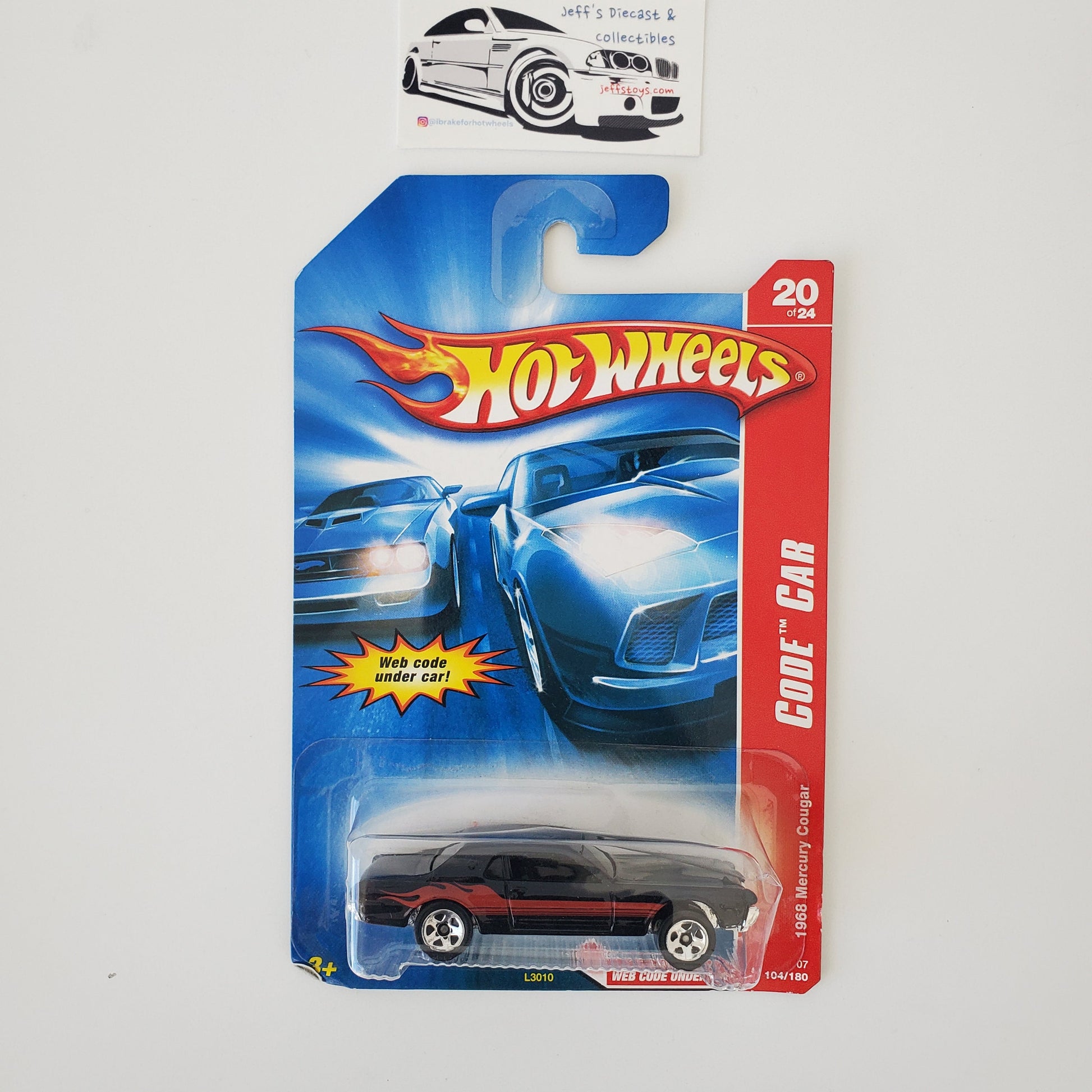 2007 Hot Wheels 1968 Mercury Cougar Code Car #104 Jeff's Diecast & Collectibles