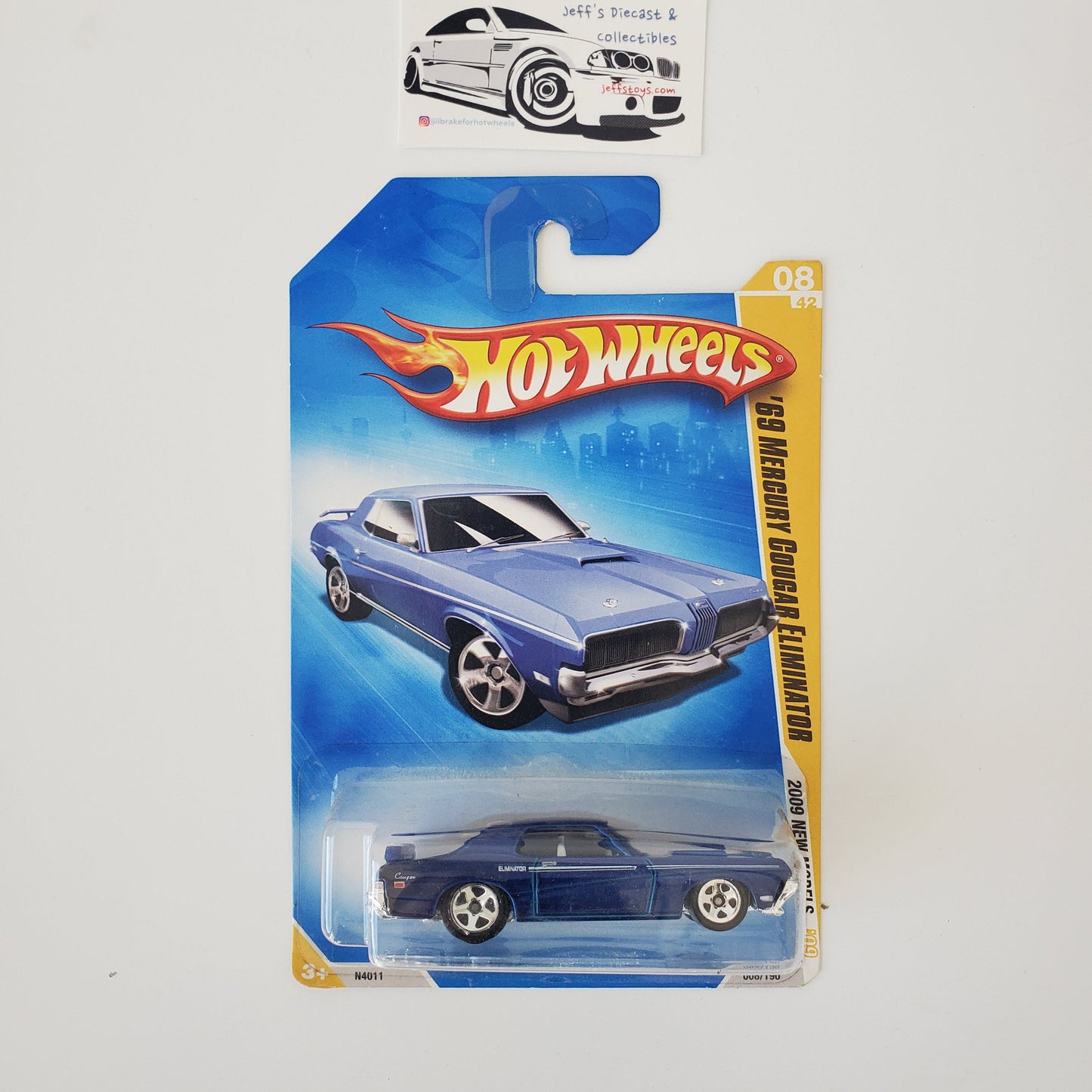 2009 Hot Wheels '69 Mercury Cougar Eliminator #8 Blue Jeff's Diecast & Collectibles
