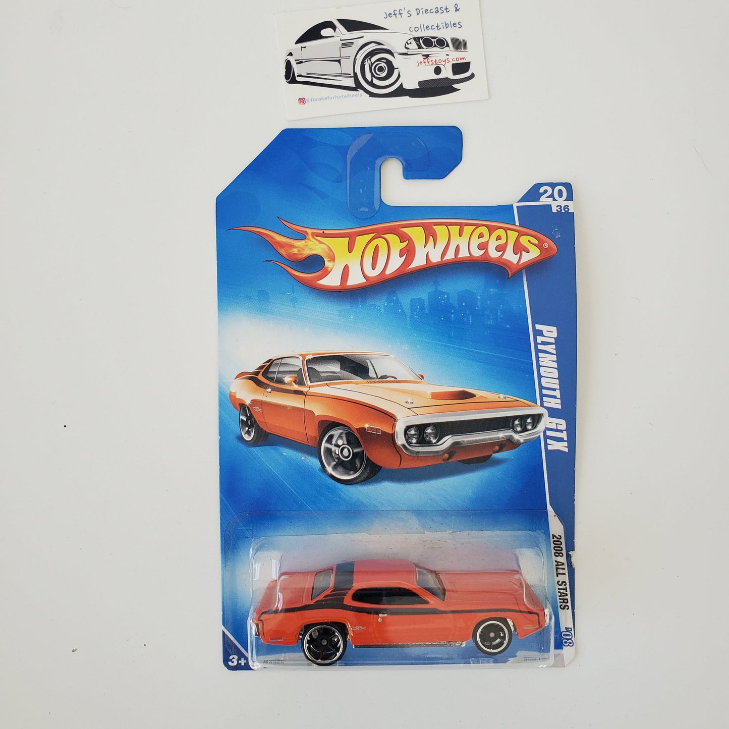 2008 Hot Wheels Plymouth GTX #60 Orange Jeff's Diecast & Collectibles