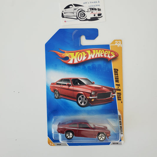 2009 Hot Wheels Custom V-8 Vega #23 Red Jeff's Diecast & Collectibles