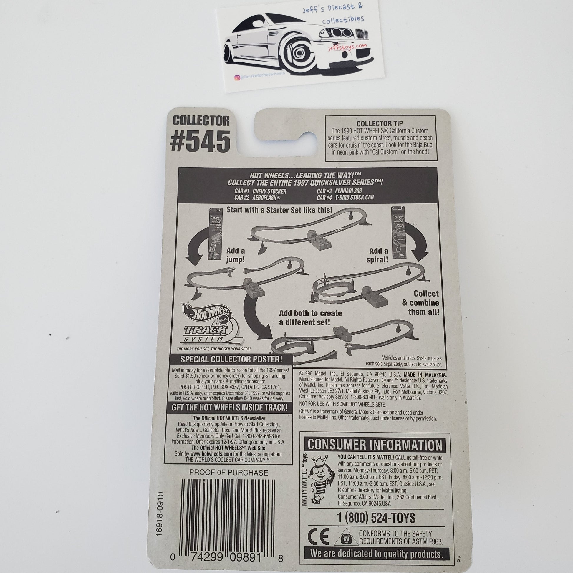 1996 Hot Wheels Chevy Stocker #545 Jeff's Diecast & Collectibles