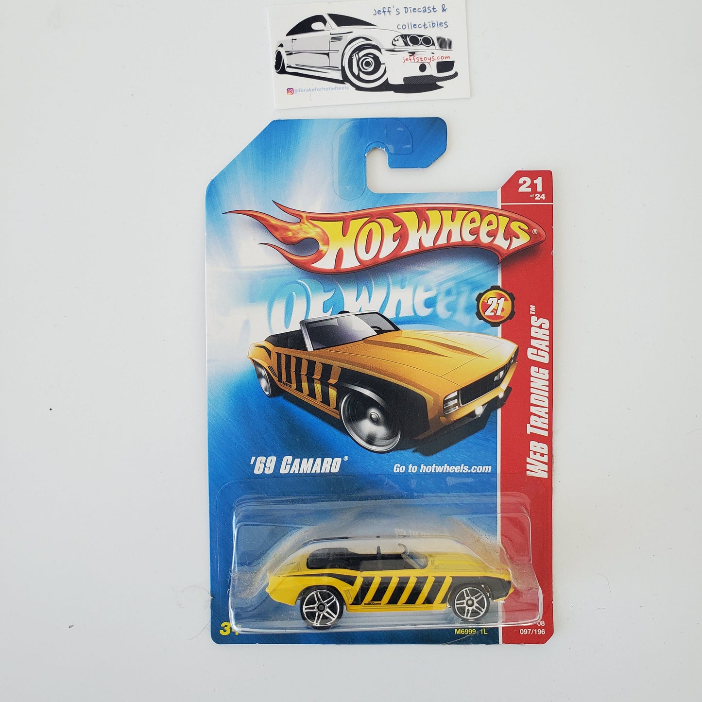 2008 Hot Wheels '69 Camaro #97 Web Trading Jeff's Diecast & Collectibles
