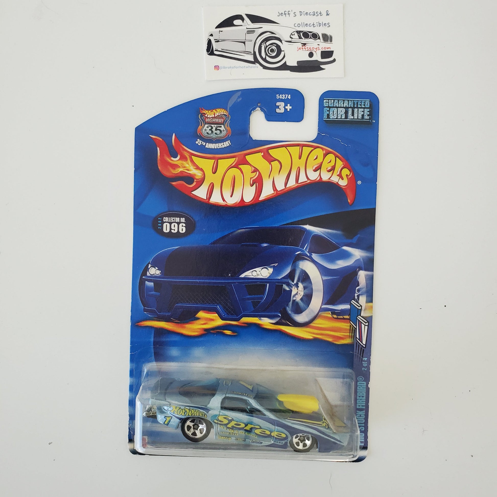 2002 Hot Wheels Pro Stock Firebird #96 Jeff's Diecast & Collectibles