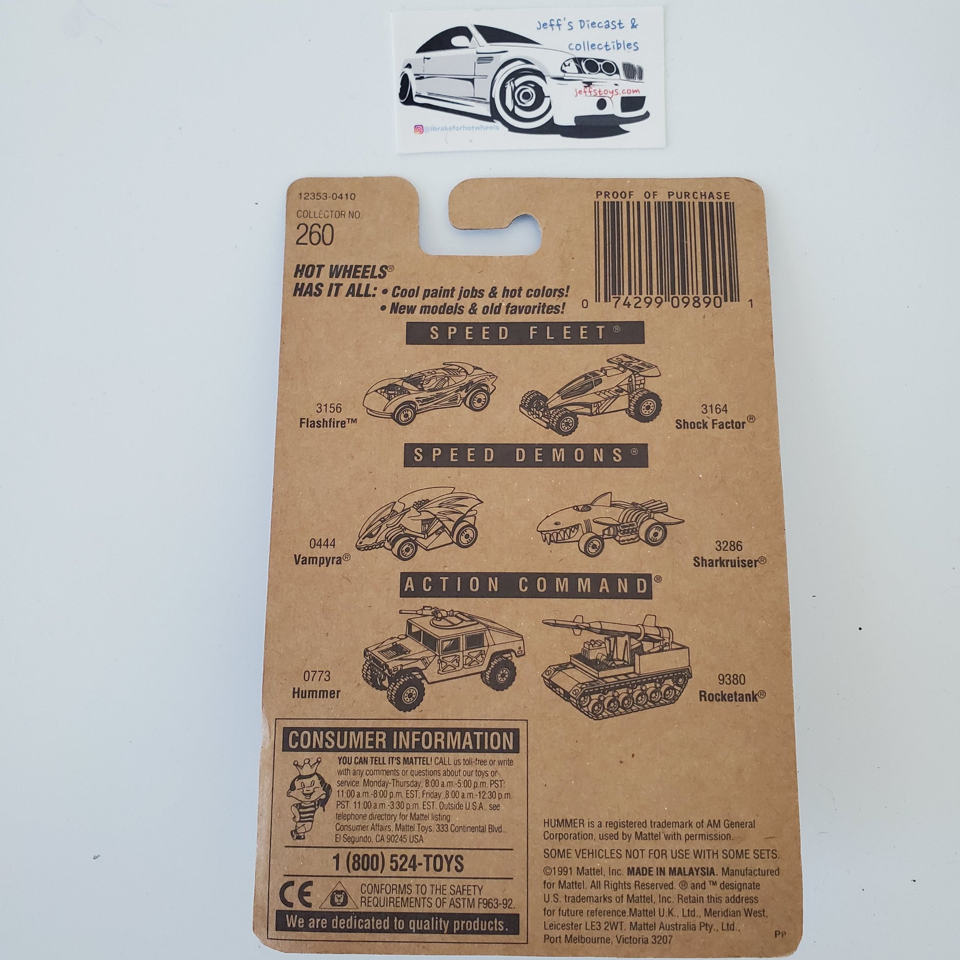1991 Hot Wheels Twinmill II #260 UH Wheels Jeff's Diecast & Collectibles
