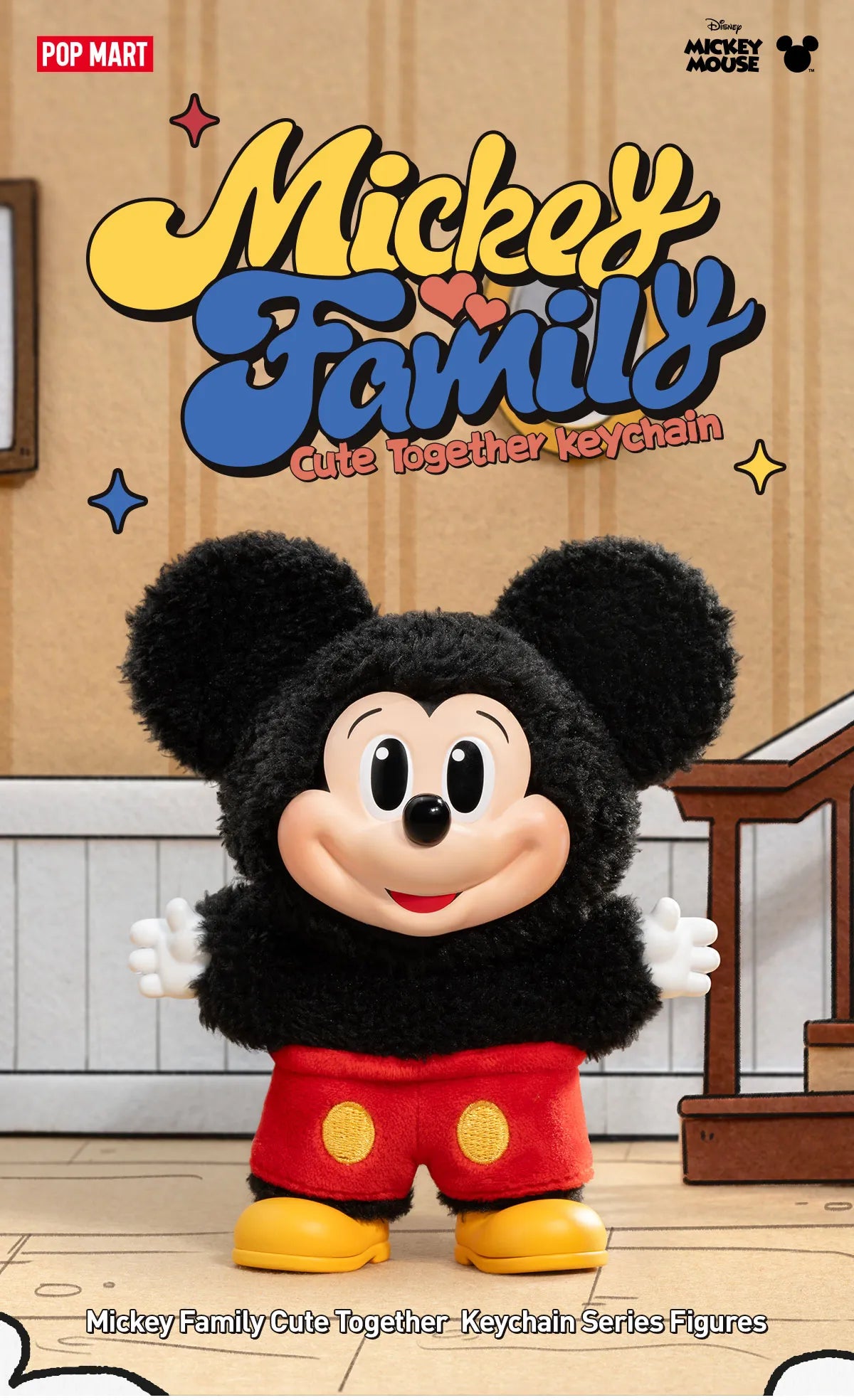 [IN STOCK] POPMART Mickey Family Cute Together Keychain Series Figures Ralphie's Funhouse