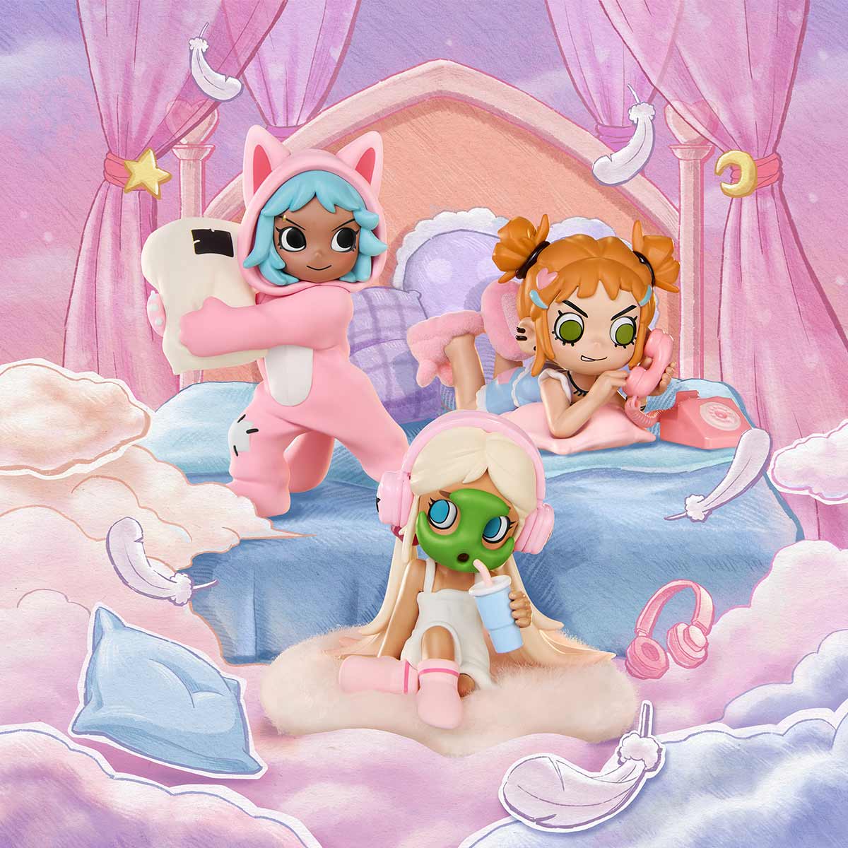POP MART Lil Peach Riot Sleepover Series Blind Box Figure Super Anime Store
