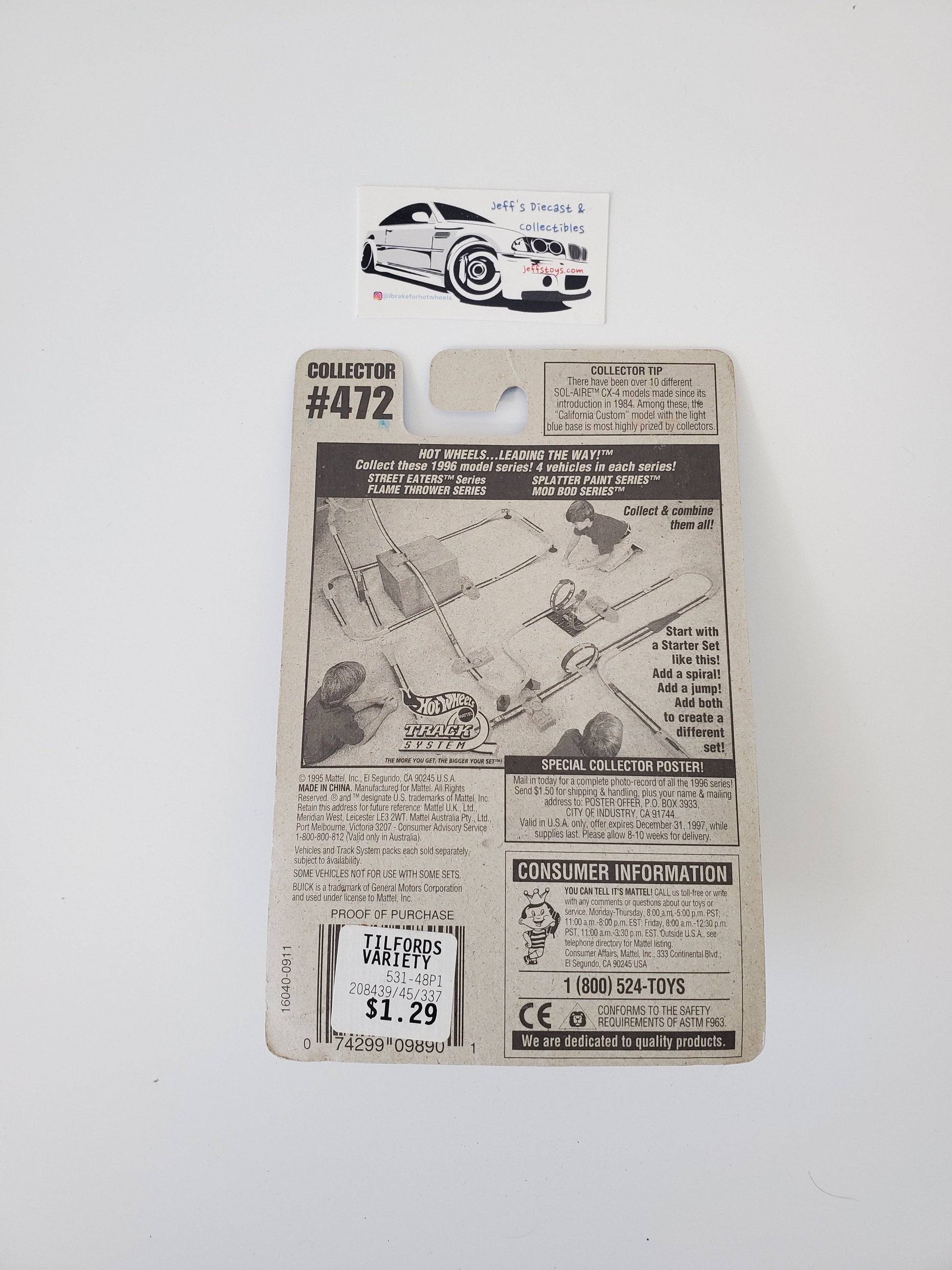 1996 Hot Wheels Buick Stocker #472 Jeff's Diecast & Collectibles