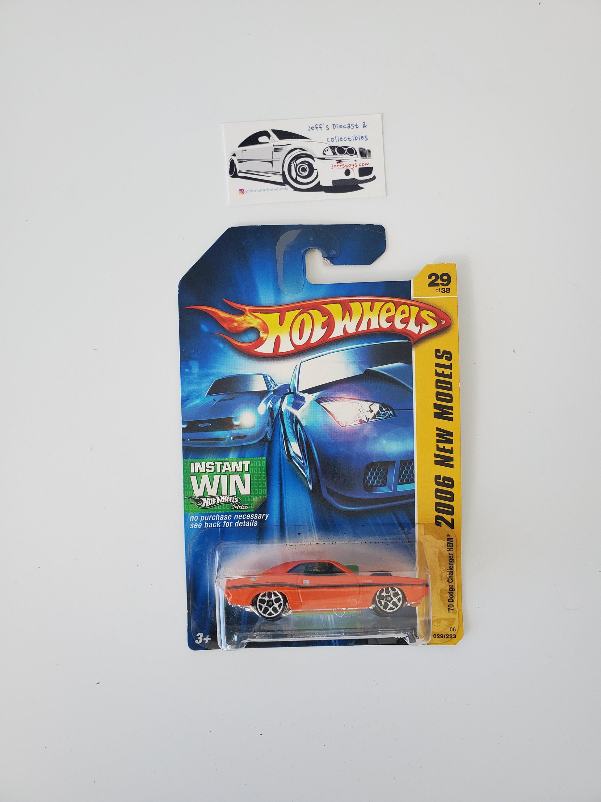 2007 Hot Wheels '70 Dodge Challenger Hemi #29 Jeff's Diecast & Collectibles