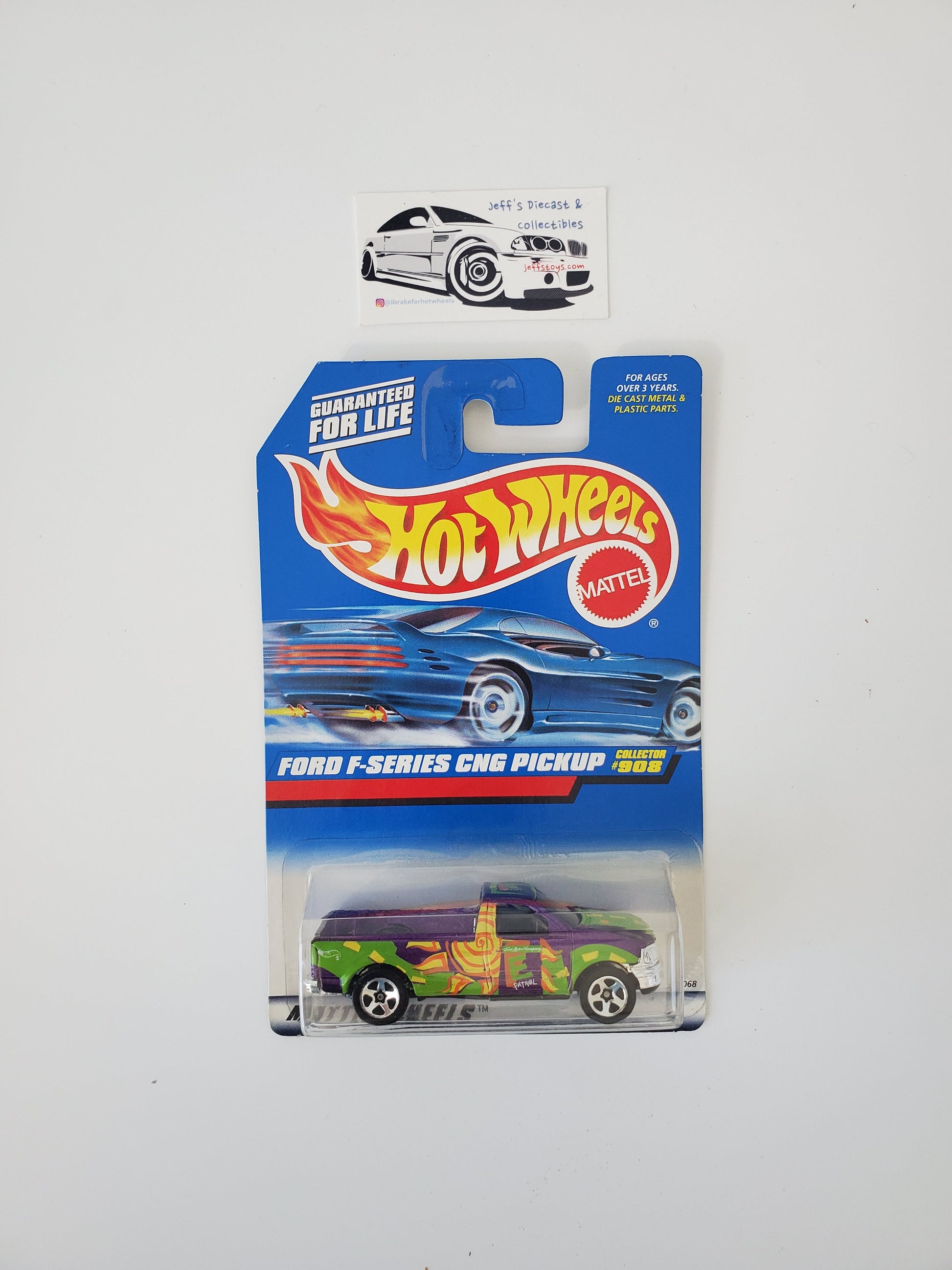 1998 Hot Wheels Ford F-Series CNG Pickup #908 Jeff's Diecast & Collectibles