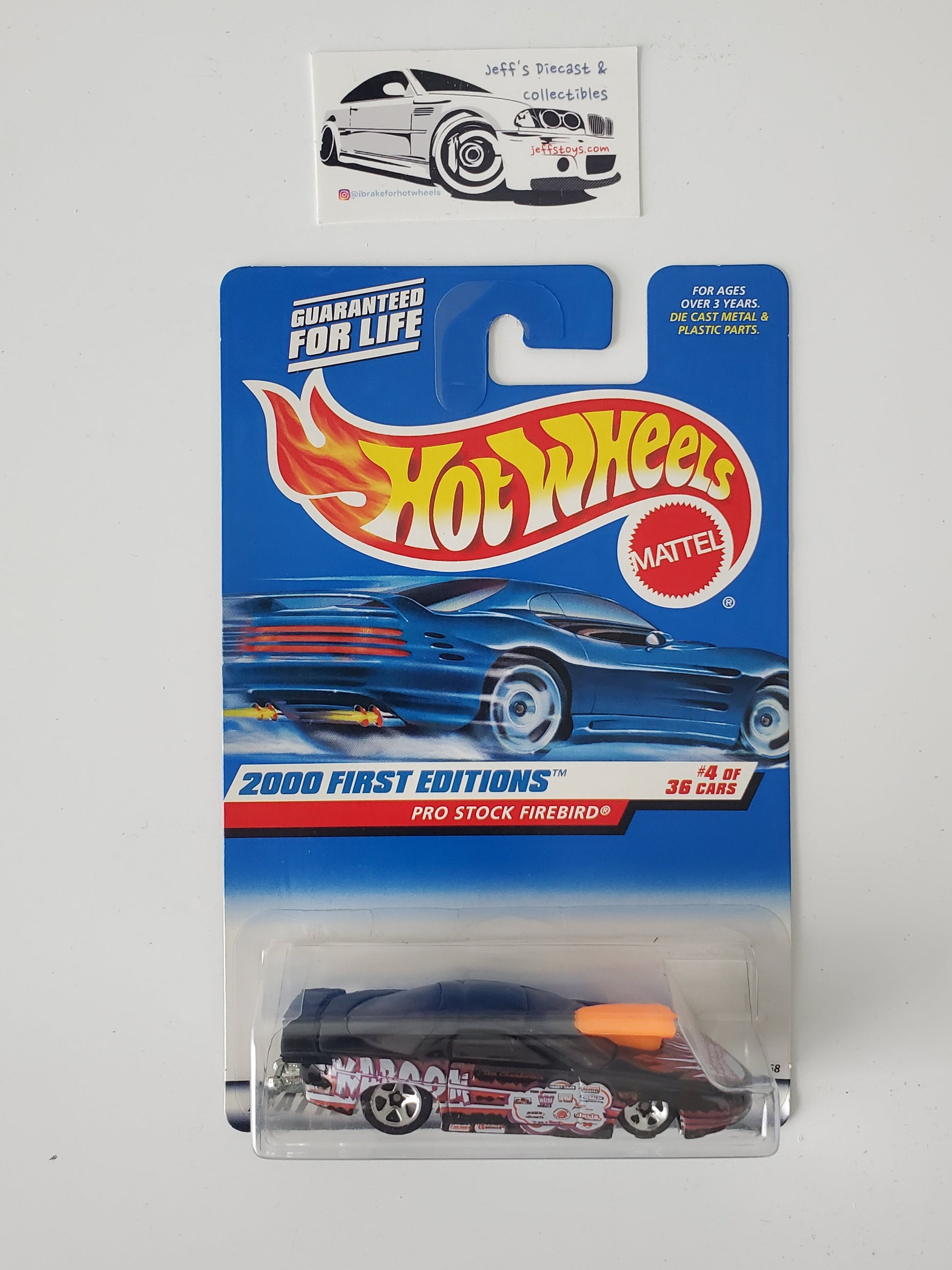 2000 Hot Wheels Pro Stock Firebird #64 Black Jeff's Diecast & Collectibles