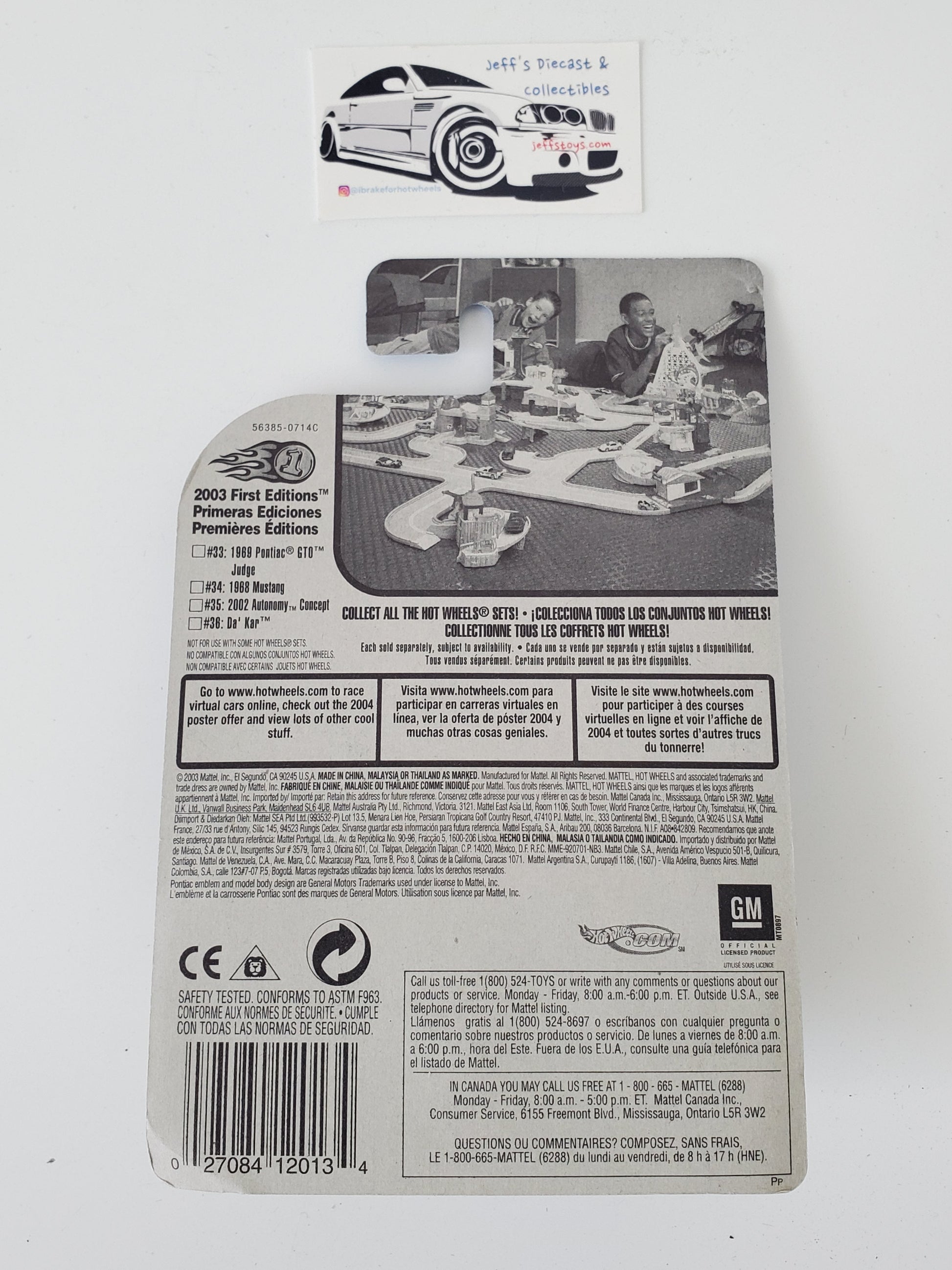 2003 Hot Wheels 1969 Pontiac GTO Judge #45 Jeff's Diecast & Collectibles