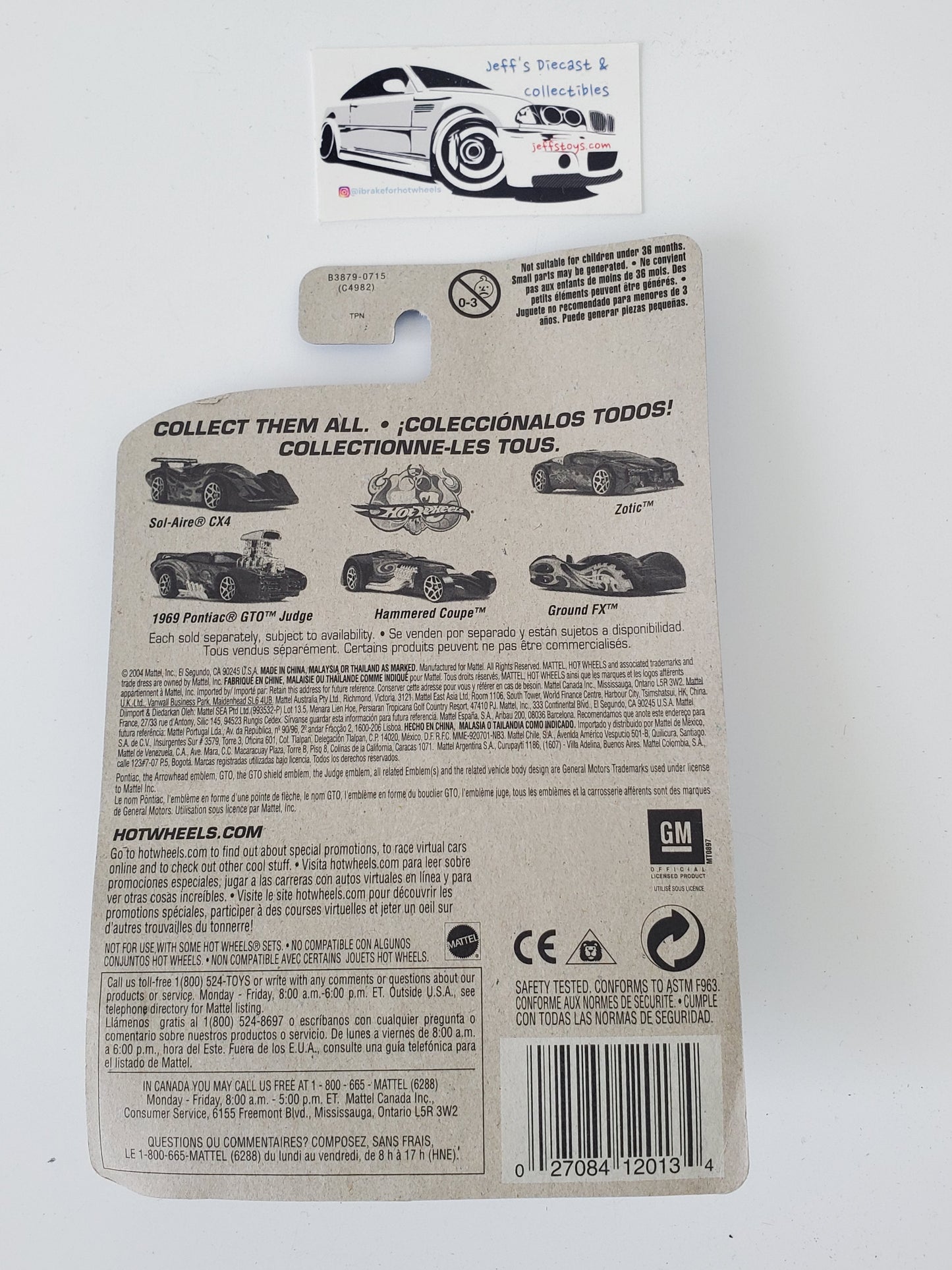 2004 Hot Wheels 1969 Pontiac GTO Judge #158 Jeff's Diecast & Collectibles