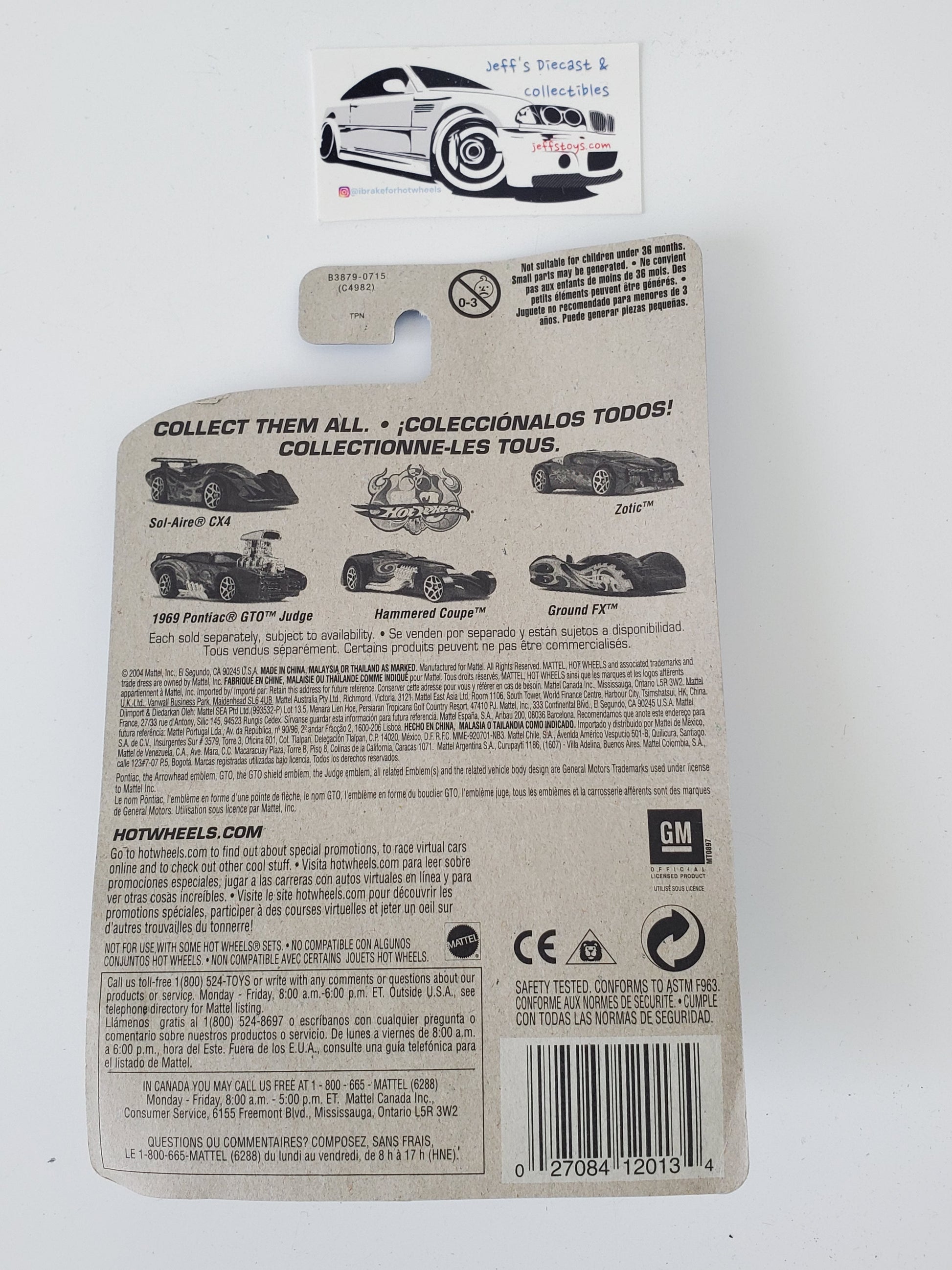 2004 Hot Wheels 1969 Pontiac GTO Judge #158 Jeff's Diecast & Collectibles