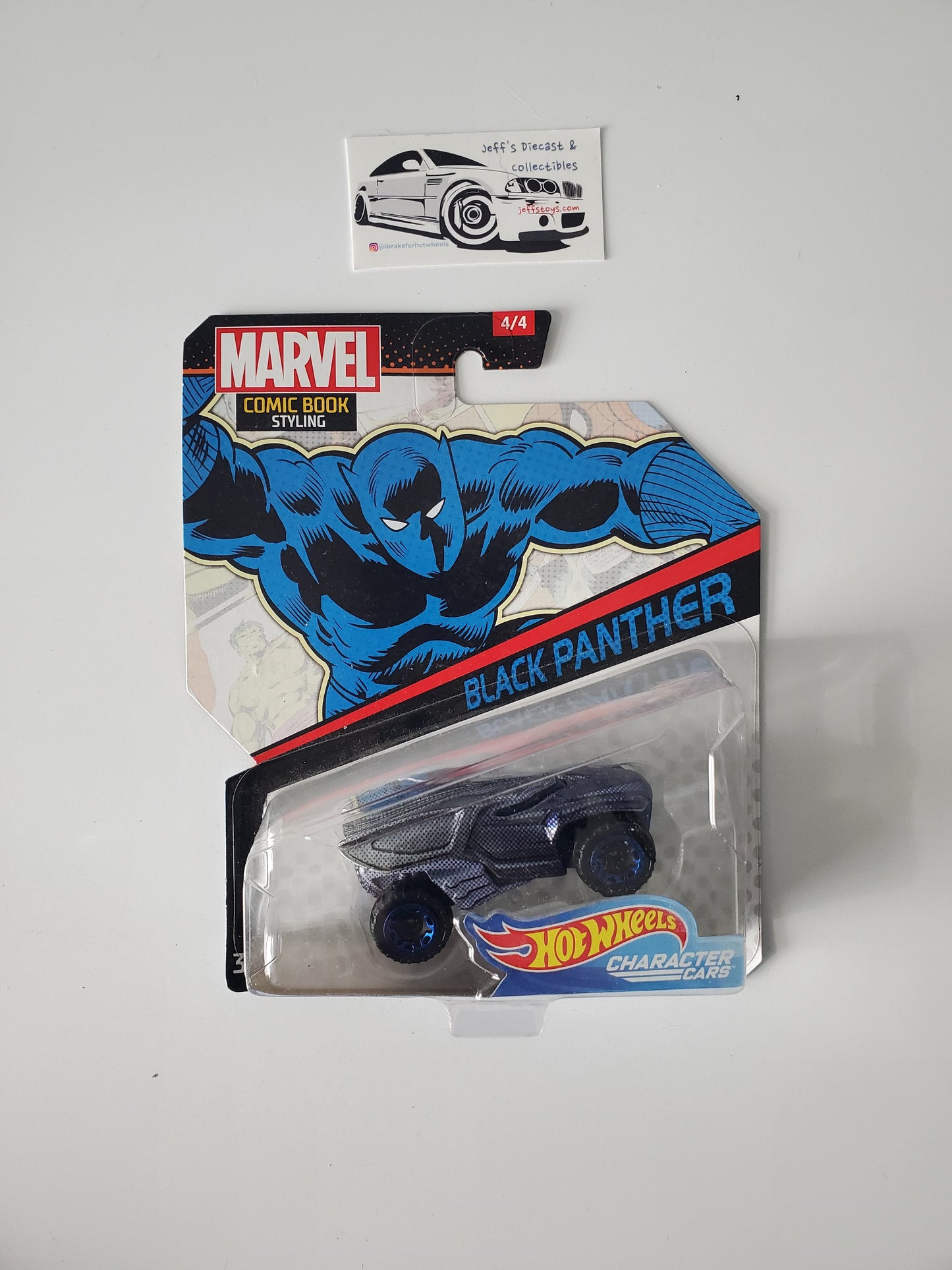 2017 Hot Wheels Character Cars Black Panther Comic Book Styling Jeff's Diecast & Collectibles