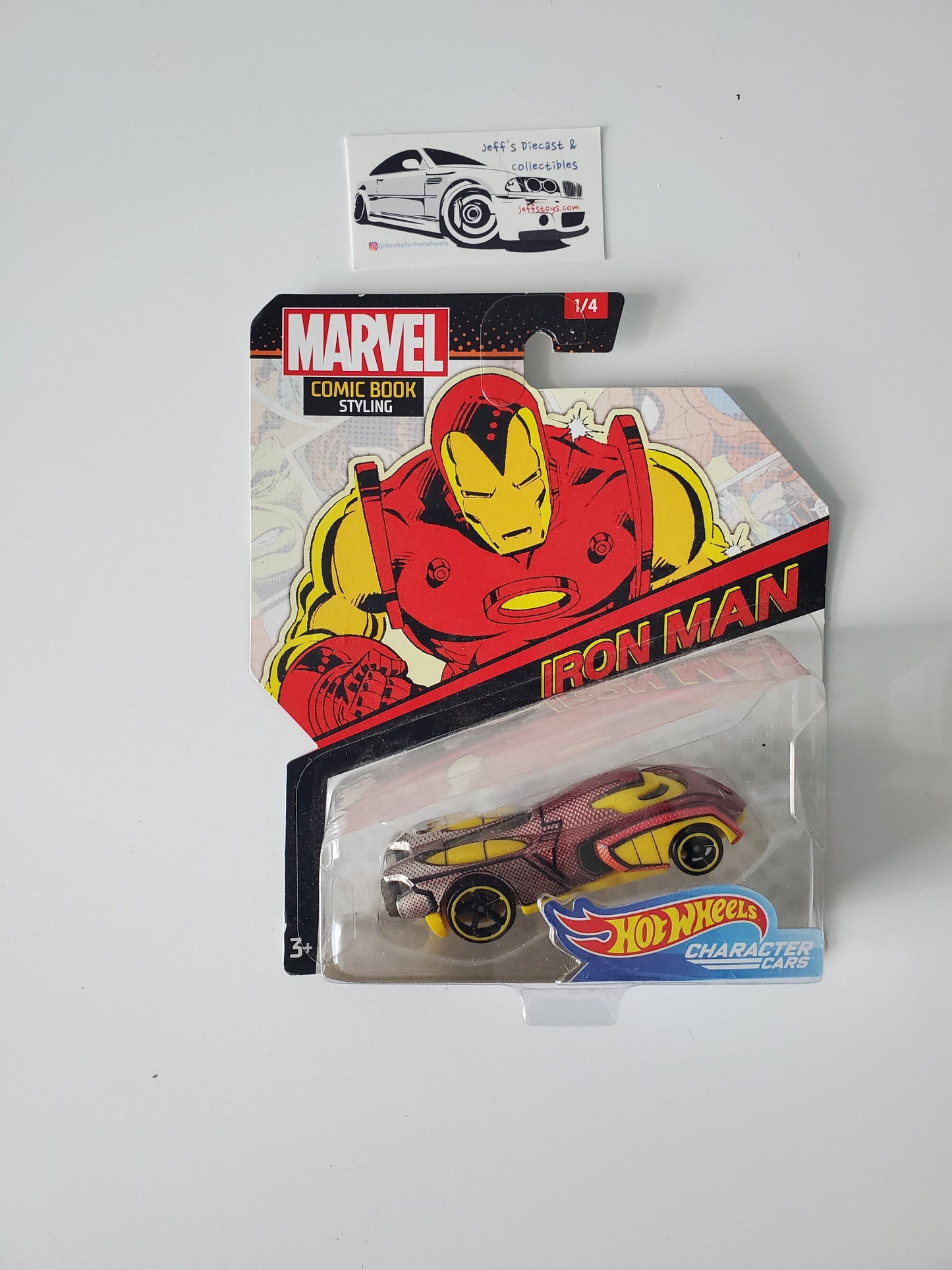 2017 Hot Wheels Character Cars Iron Man Comic Book Styling Jeff's Diecast & Collectibles