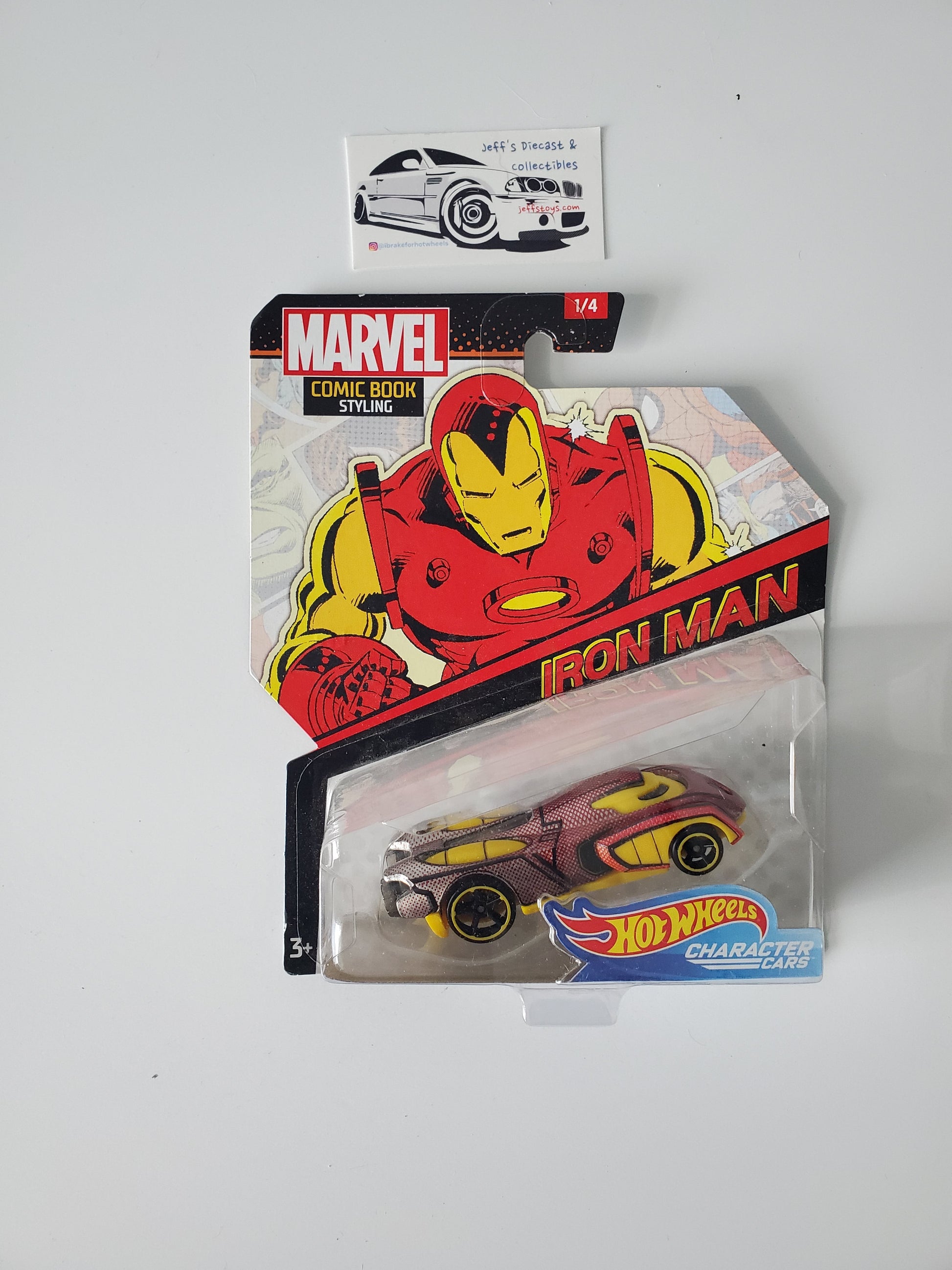 2017 Hot Wheels Character Cars Iron Man Comic Book Styling Jeff's Diecast & Collectibles