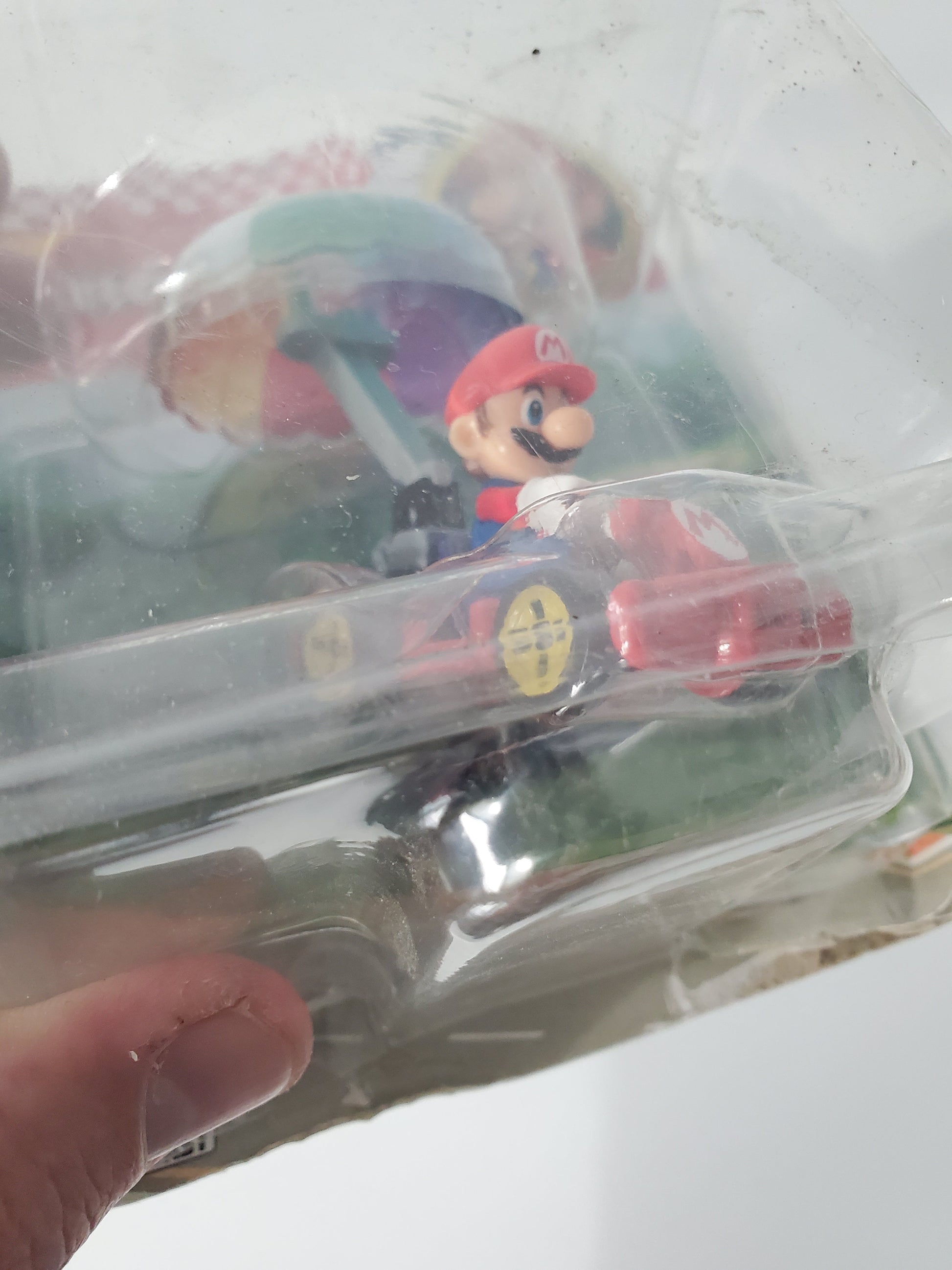 Hot Wheels Mario Kart Mario Pipe Frame Parachute - Bad Card Jeff's Diecast & Collectibles