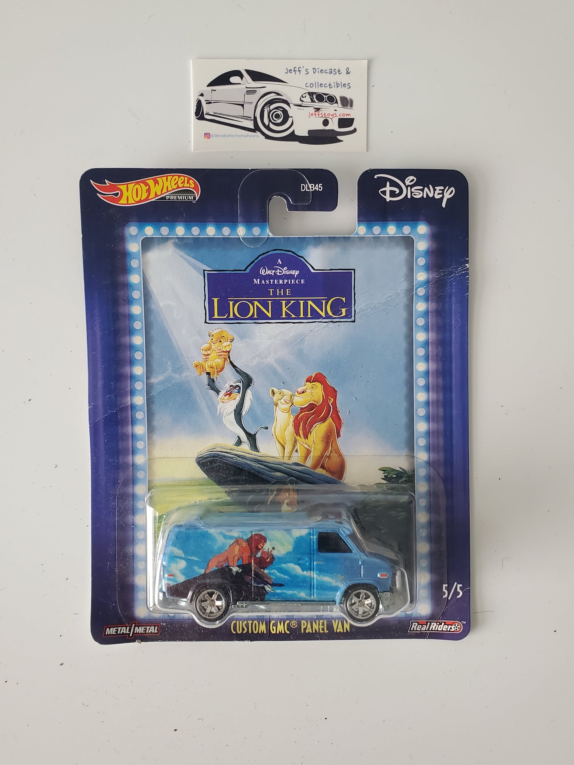 2020 Hot Wheels Premium Custom GMC Panel Van Lion King - bad card Jeff's Diecast & Collectibles