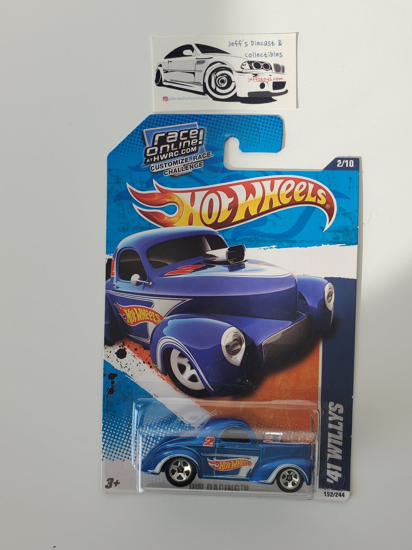 2011 Hot Wheels Custom '41 Willys Coupe #152 Jeff's Diecast & Collectibles