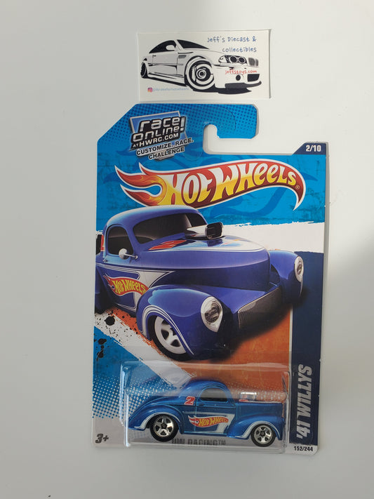 2011 Hot Wheels Custom '41 Willys Coupe #152 Jeff's Diecast & Collectibles