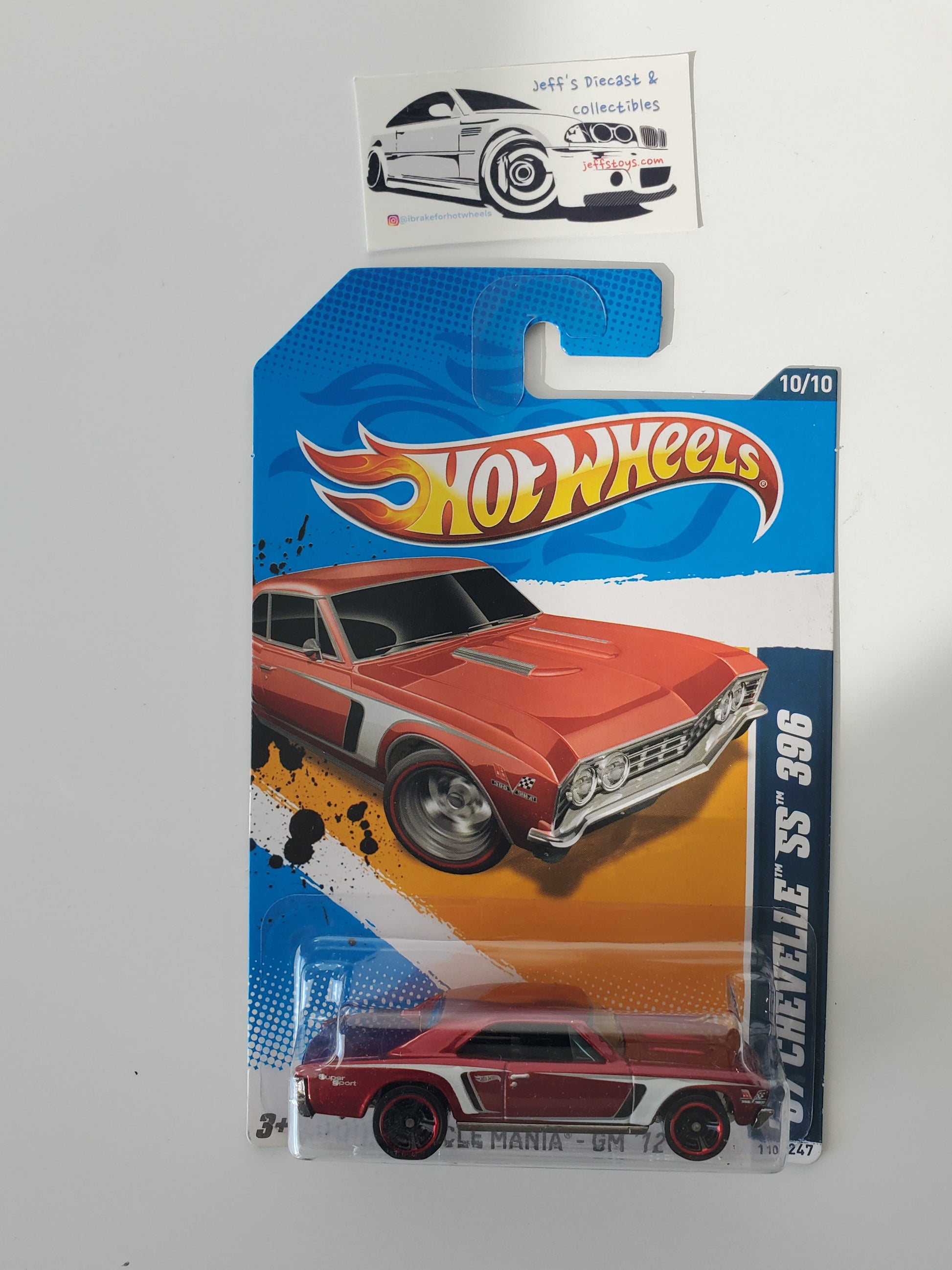 2012 Hot Wheels '67 Chevelle SS 396 #110 Jeff's Diecast & Collectibles