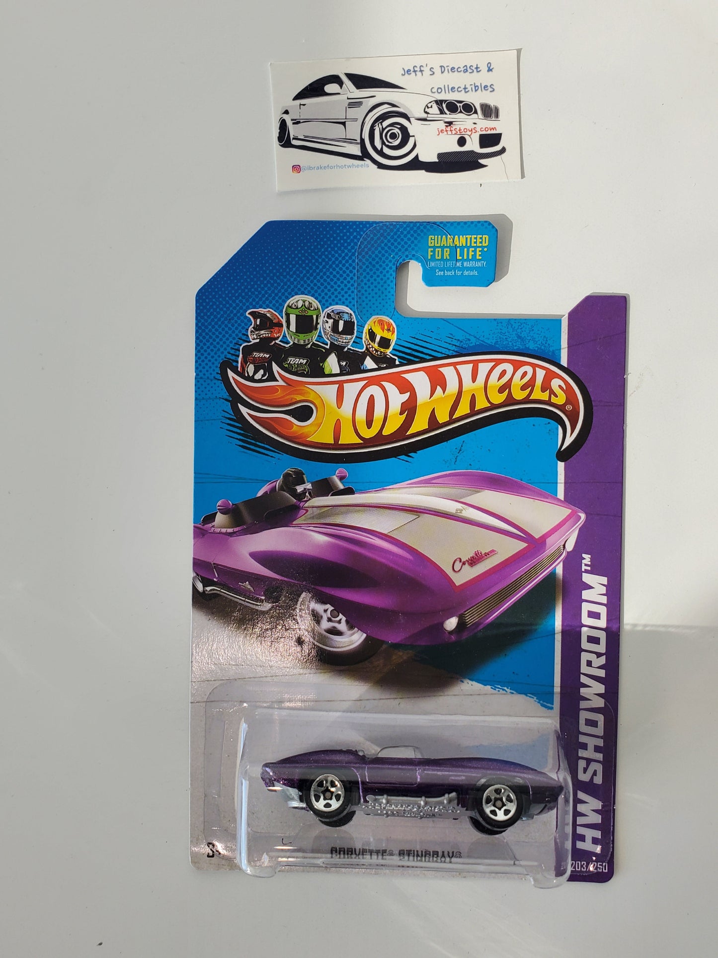 2013 Hot Wheels Corvette Stingray #203 Purple Jeff's Diecast & Collectibles