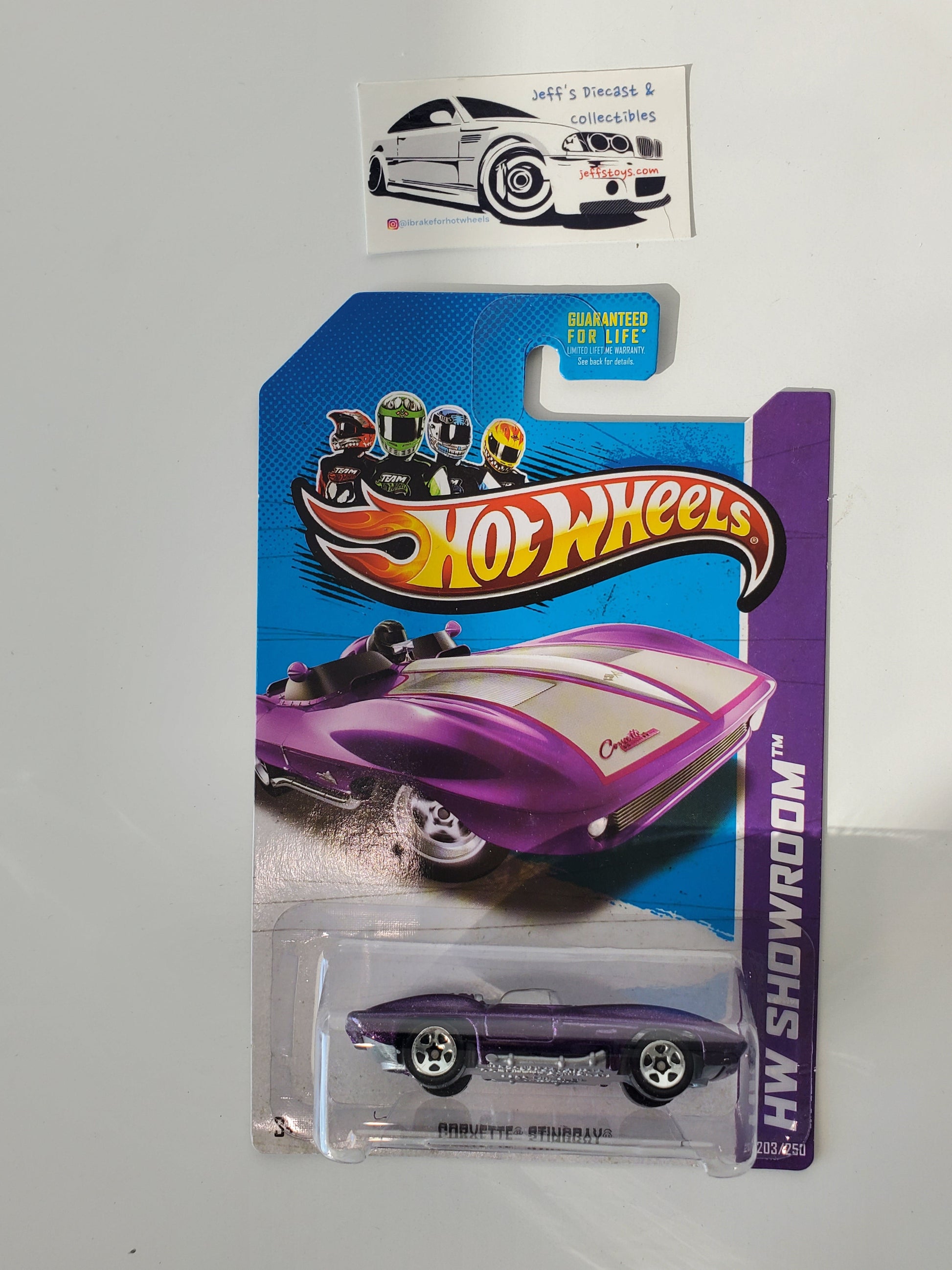 2013 Hot Wheels Corvette Stingray #203 Purple Jeff's Diecast & Collectibles