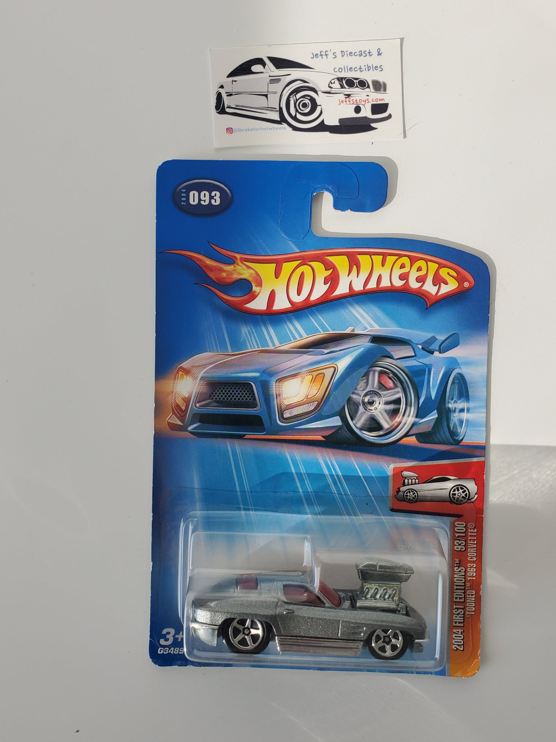 2004 Hot Wheels Tooned 1963 Corvette #93 Jeff's Diecast & Collectibles