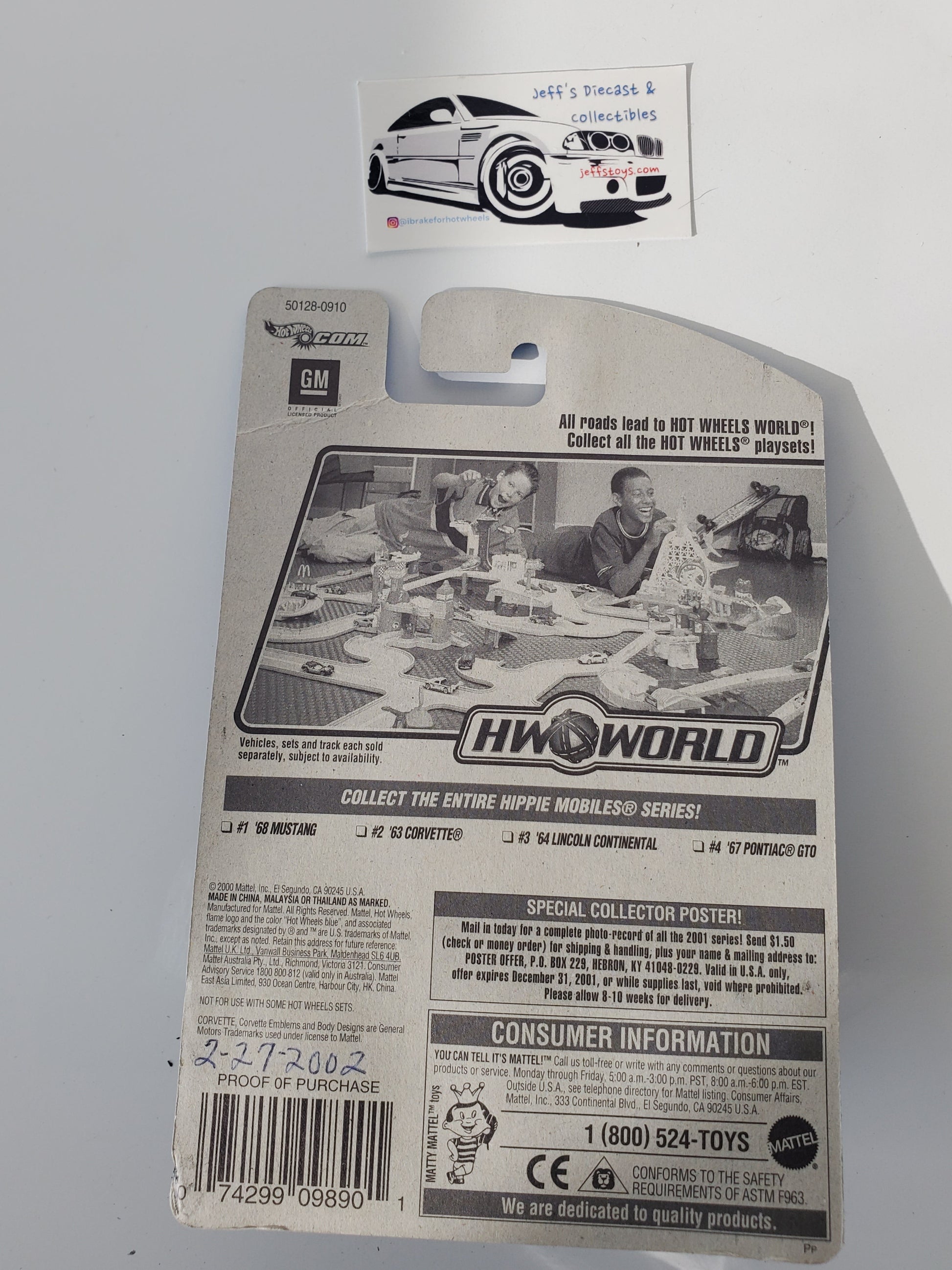2001 Hot Wheels '63 Corvette #90 Jeff's Diecast & Collectibles