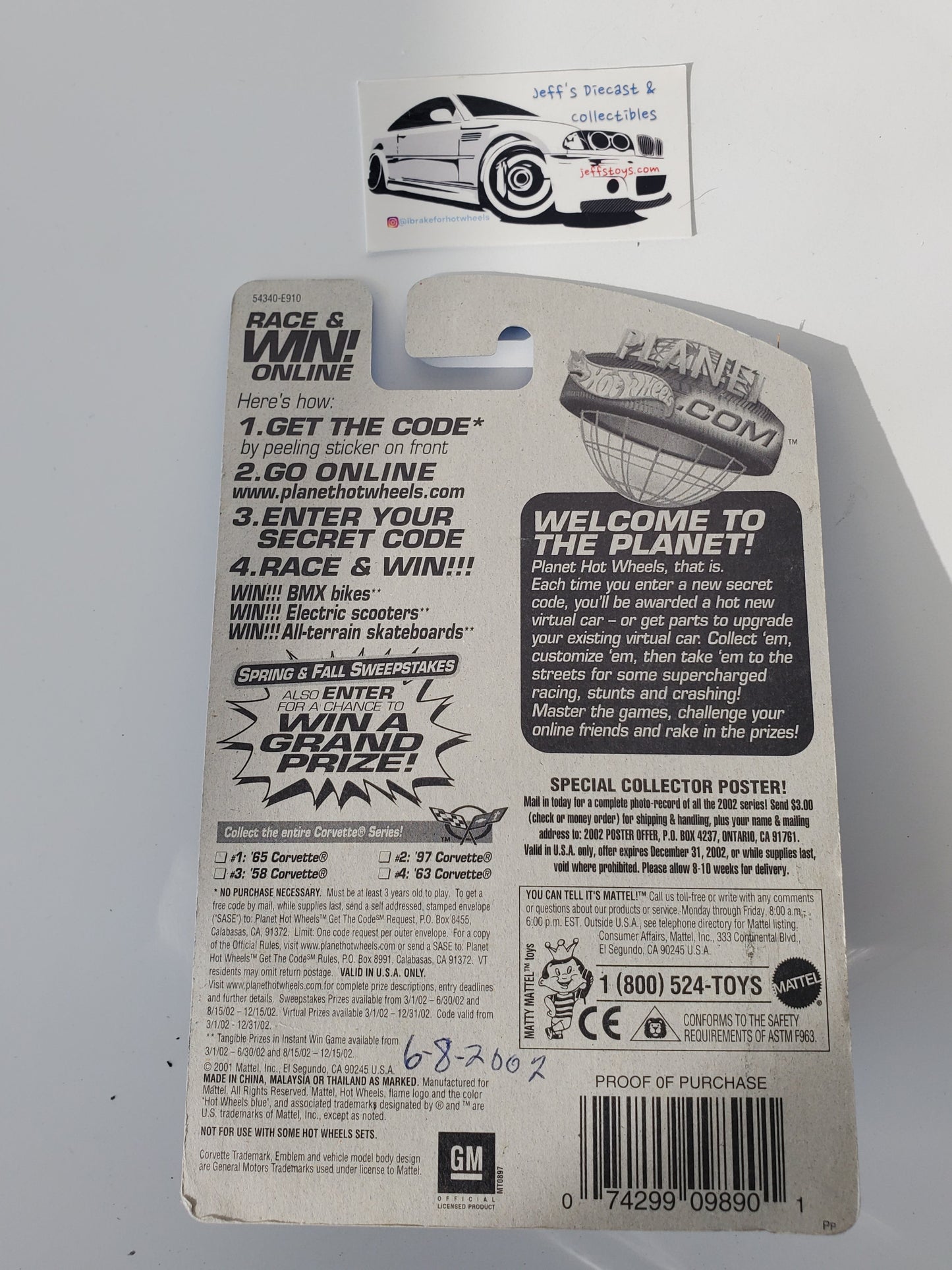 2002 Hot Wheels '63 Corvette #70 Jeff's Diecast & Collectibles