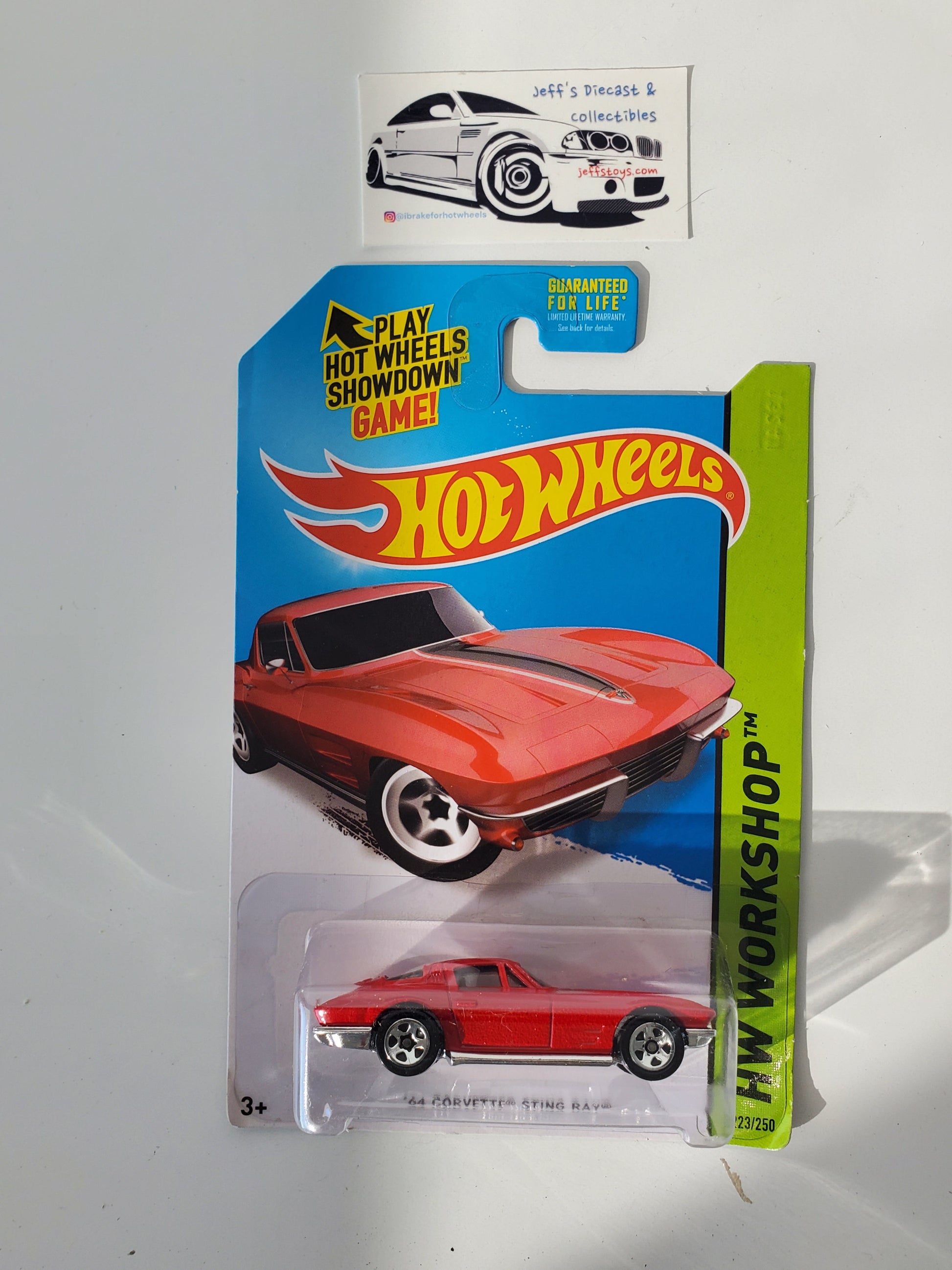 2014 Hot Wheels '64 Corvette Stingray #223 Red Jeff's Diecast & Collectibles