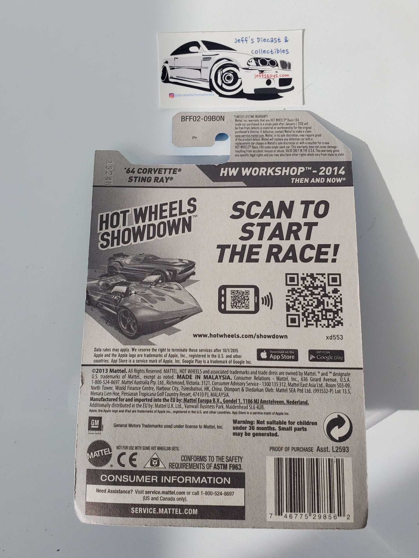 2014 Hot Wheels '64 Corvette Stingray #223 Red Jeff's Diecast & Collectibles