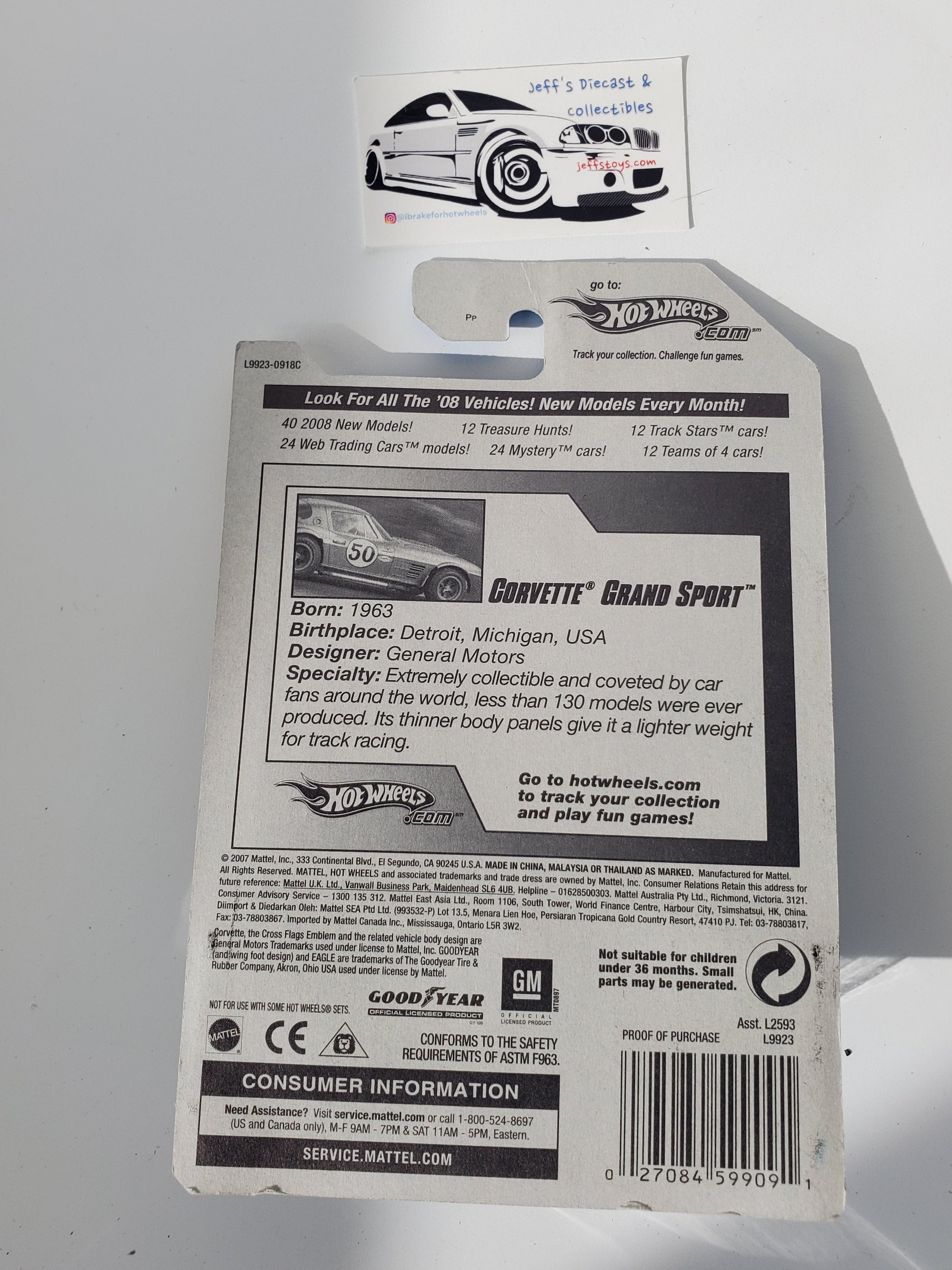 2008 Hot Wheels Corvette Grand Sport #8 Jeff's Diecast & Collectibles