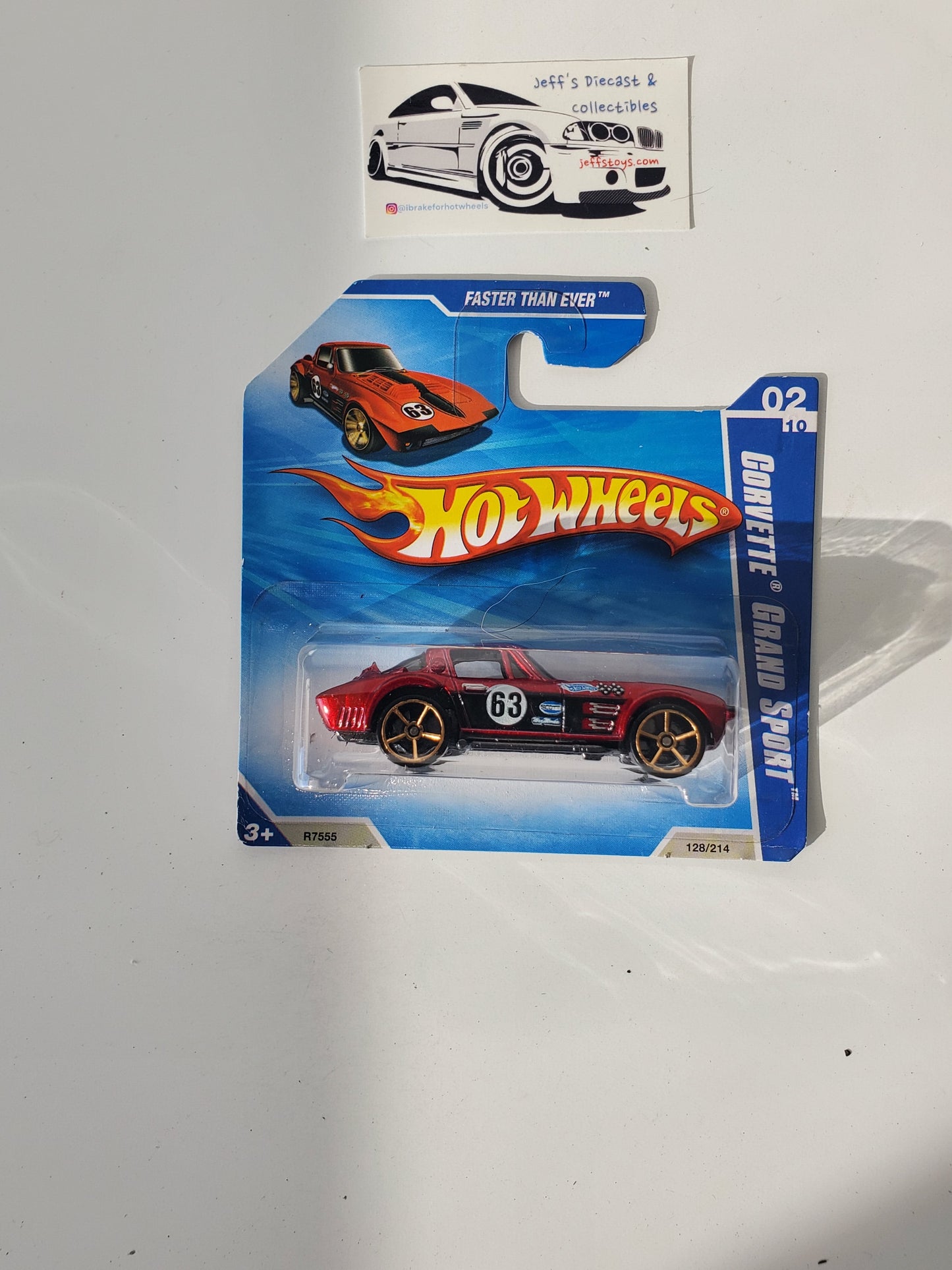2010 Hot Wheels Corvette Grand Sport #128 Short Card FTE Red Jeff's Diecast & Collectibles