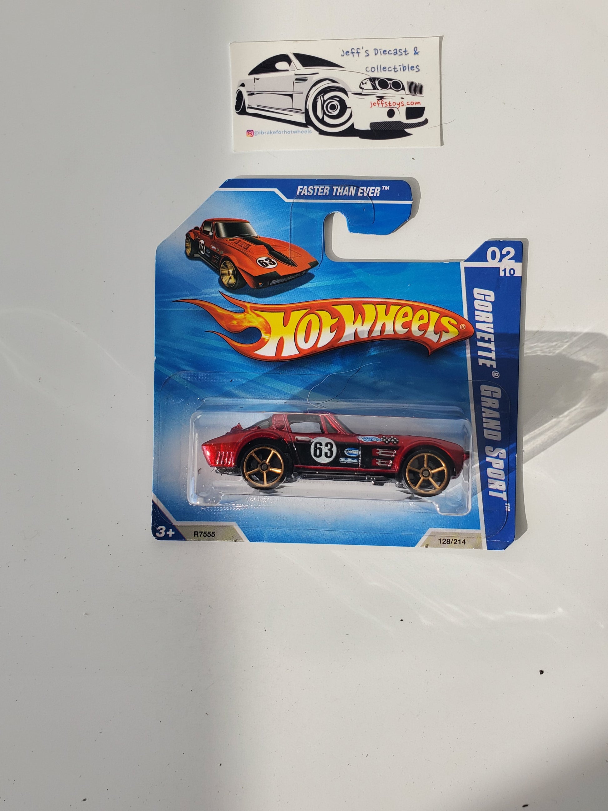 2010 Hot Wheels Corvette Grand Sport #128 Short Card FTE Red Jeff's Diecast & Collectibles