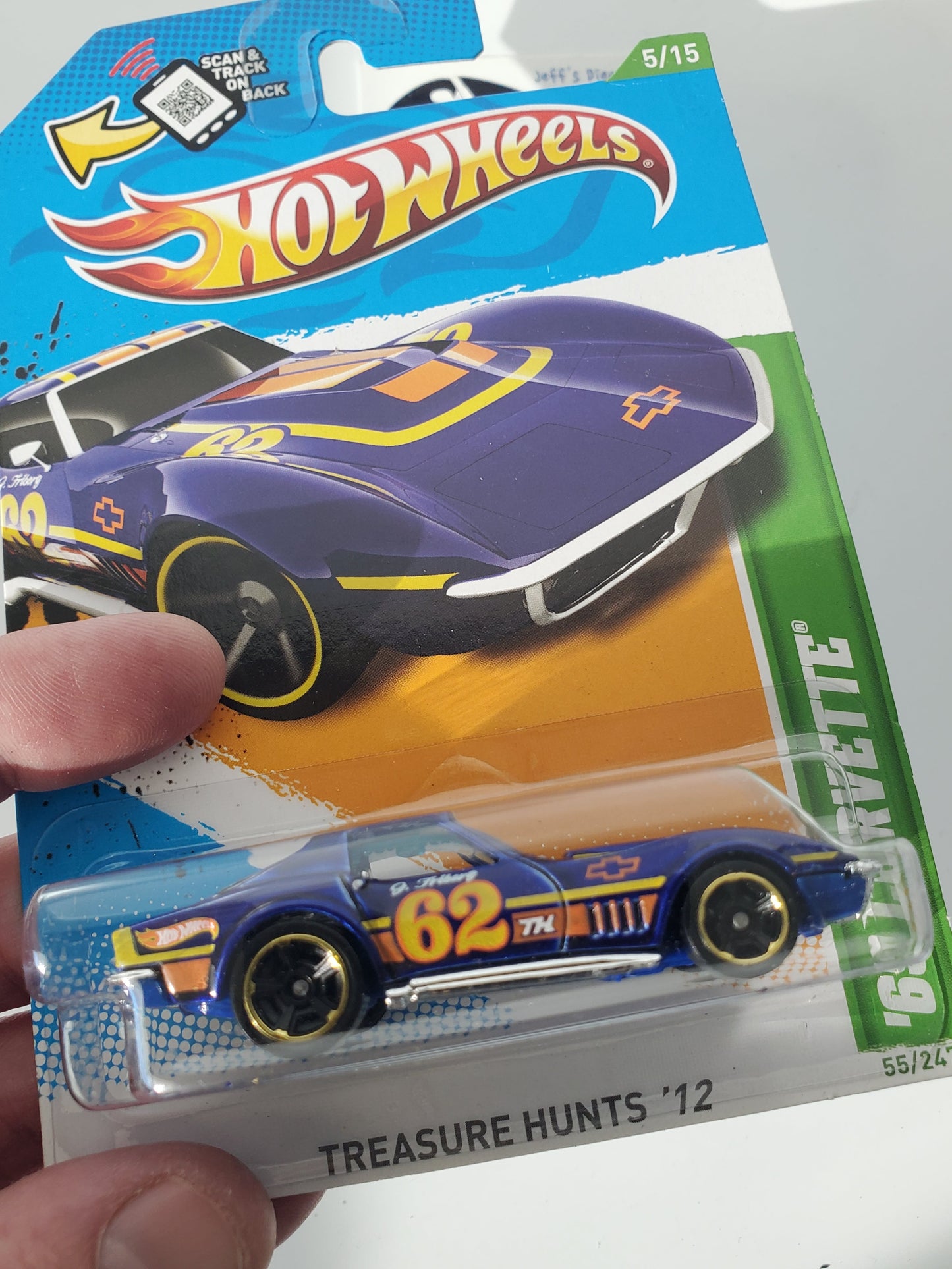 2012 Hot Wheels '69 Corvette #55 Treasure Hunt Jeff's Diecast & Collectibles