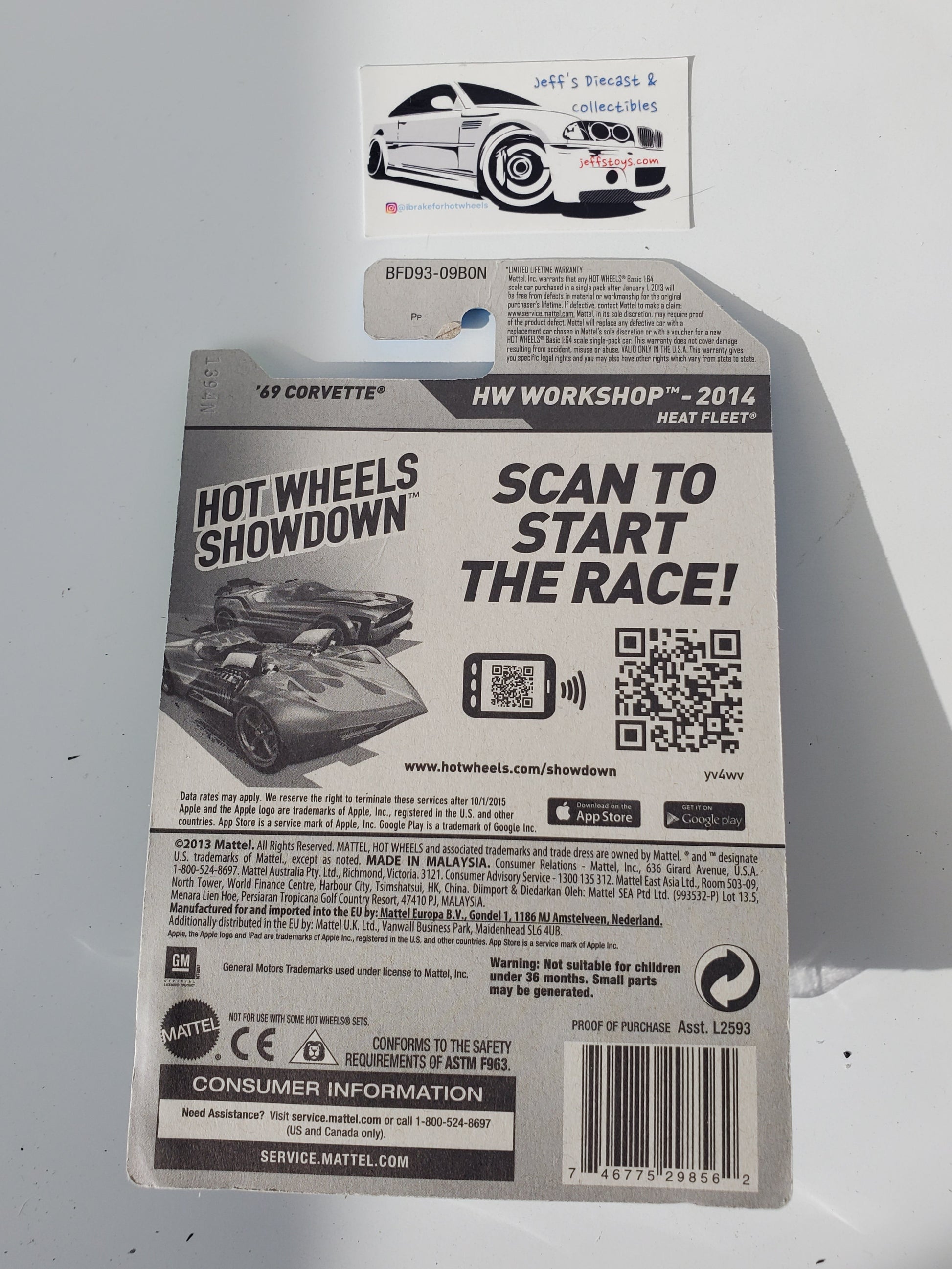 2014 Hot Wheels '69 Corvette #214 Jeff's Diecast & Collectibles