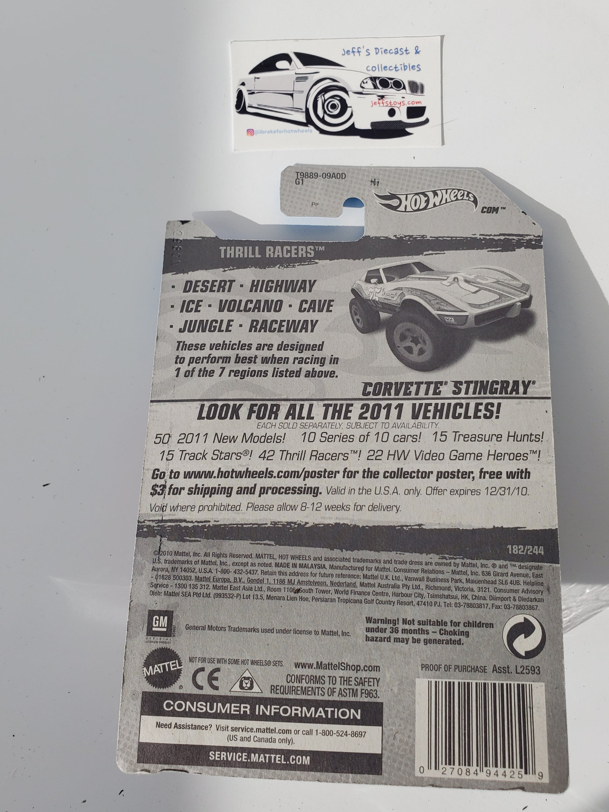 2011 Hot Wheels Corvette Stingray #182 Jeff's Diecast & Collectibles