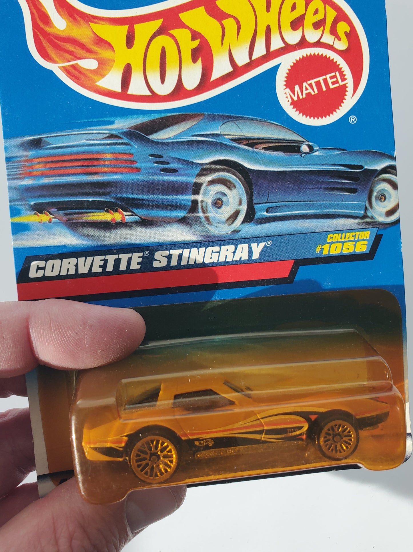 1999 Hot Wheels Corvette Stingray #1056 Yellowed Bubble Jeff's Diecast & Collectibles
