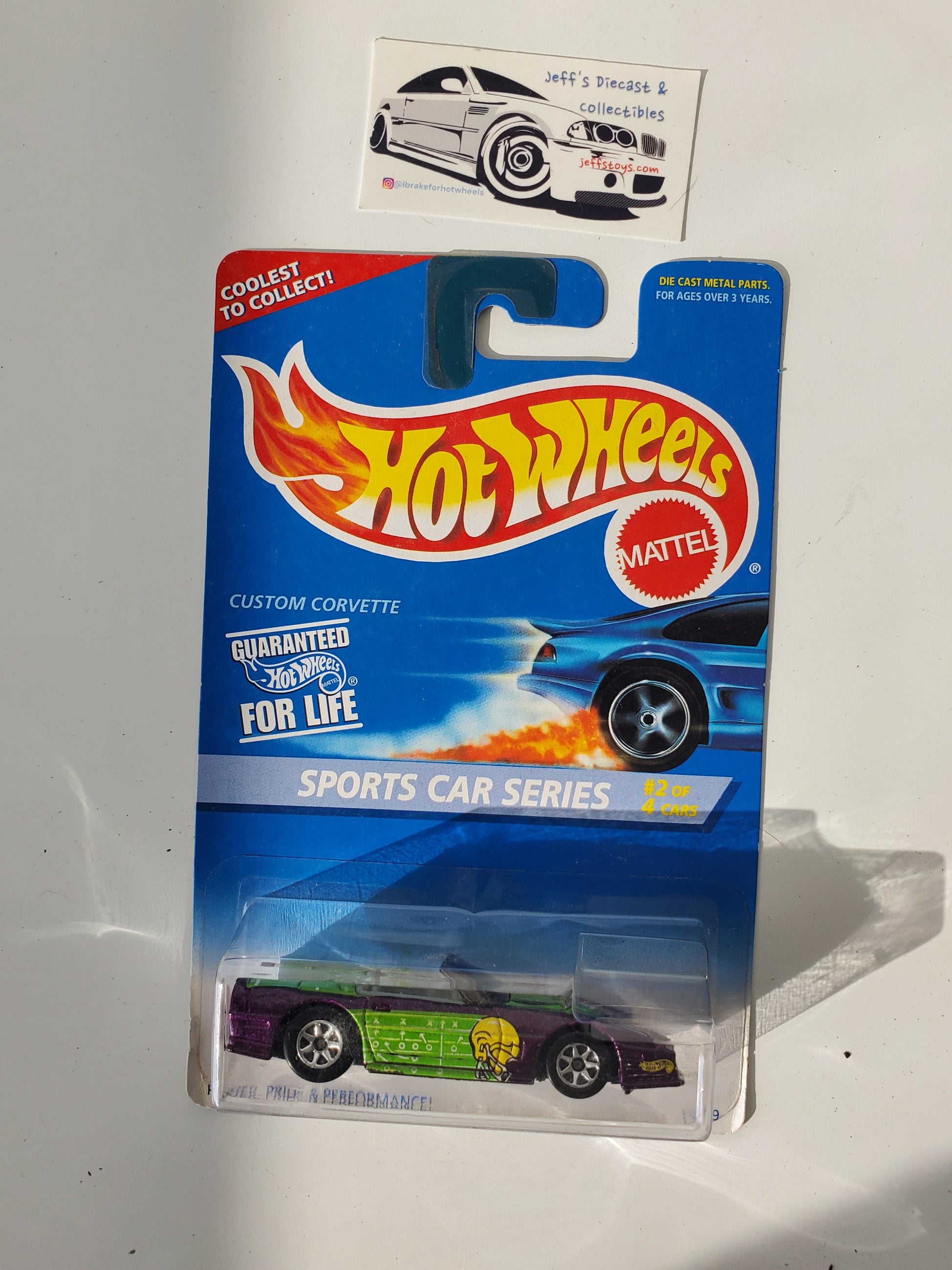 1996 Hot Wheels Custom Corvette #405 Jeff's Diecast & Collectibles