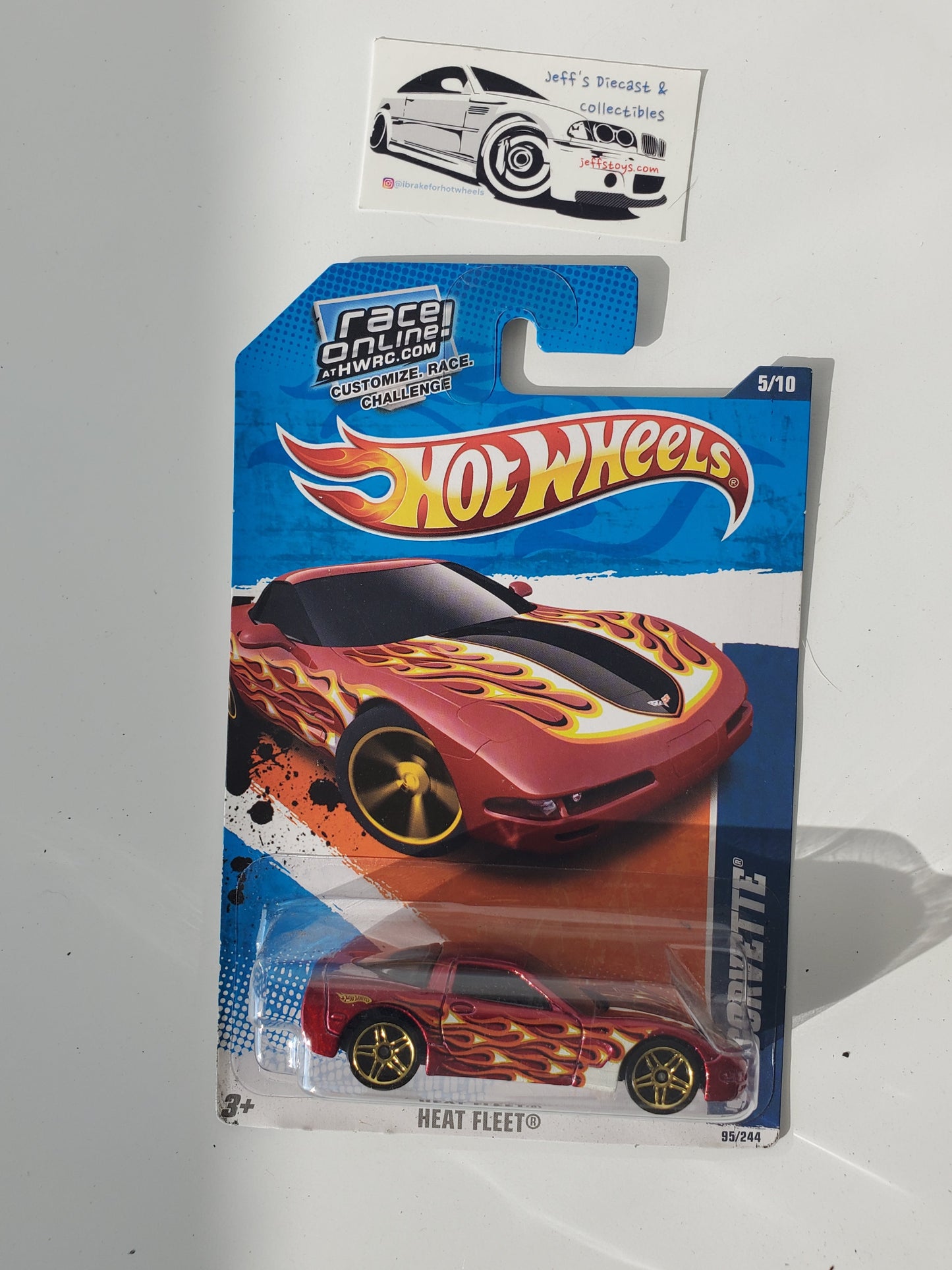 2011 Hot Wheels '97 Corvette #95 Red Jeff's Diecast & Collectibles