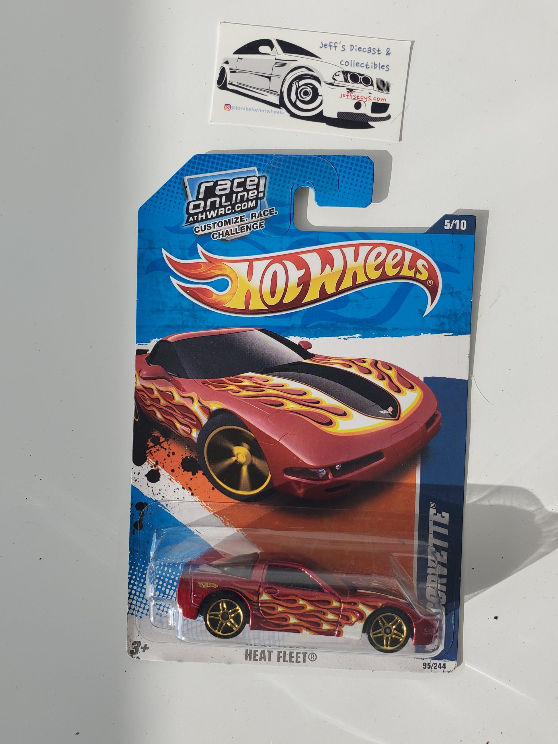 2011 Hot Wheels '97 Corvette #95 Red Jeff's Diecast & Collectibles