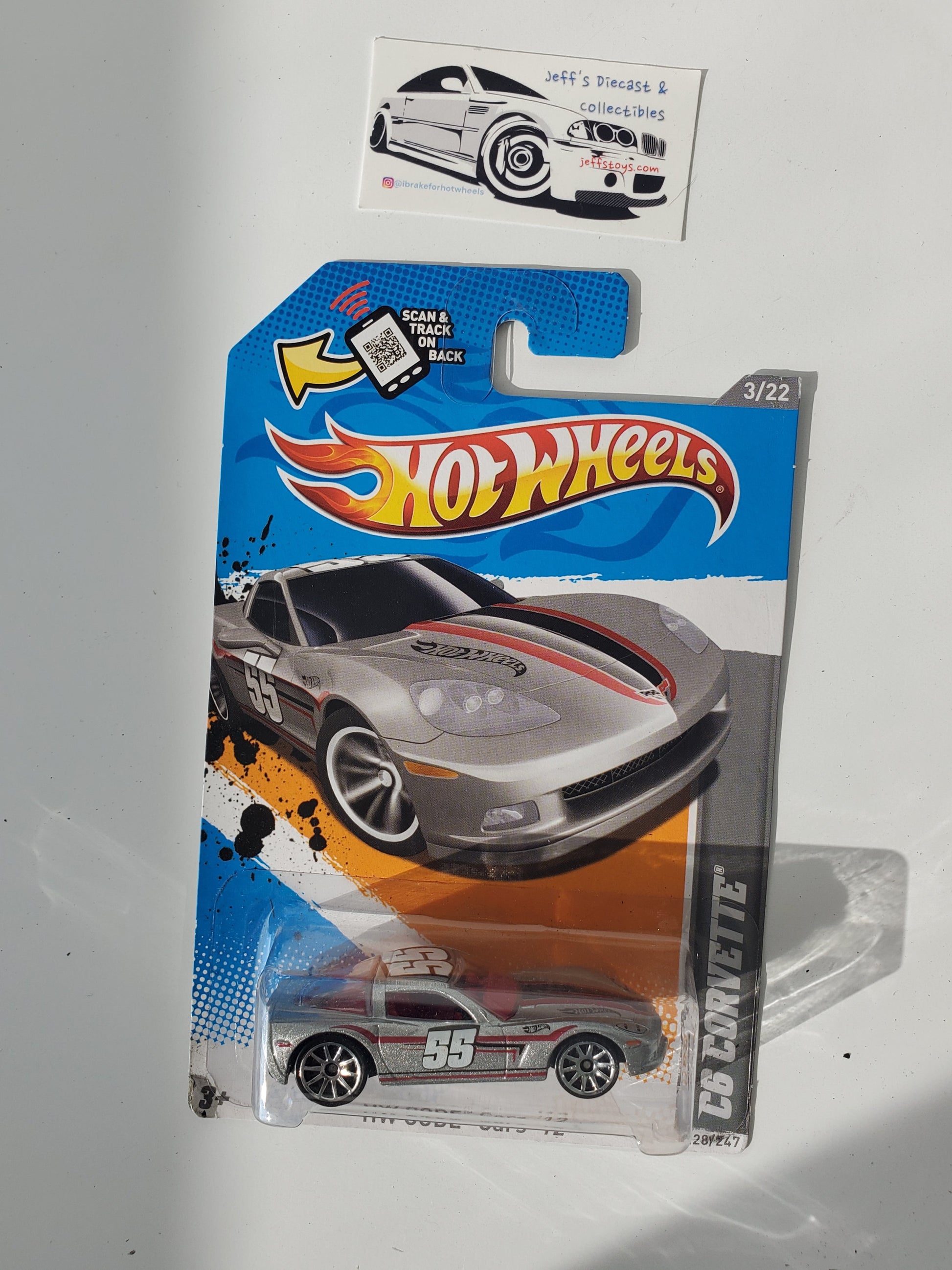 2012 Hot Wheels C6 Corvette #228 Jeff's Diecast & Collectibles