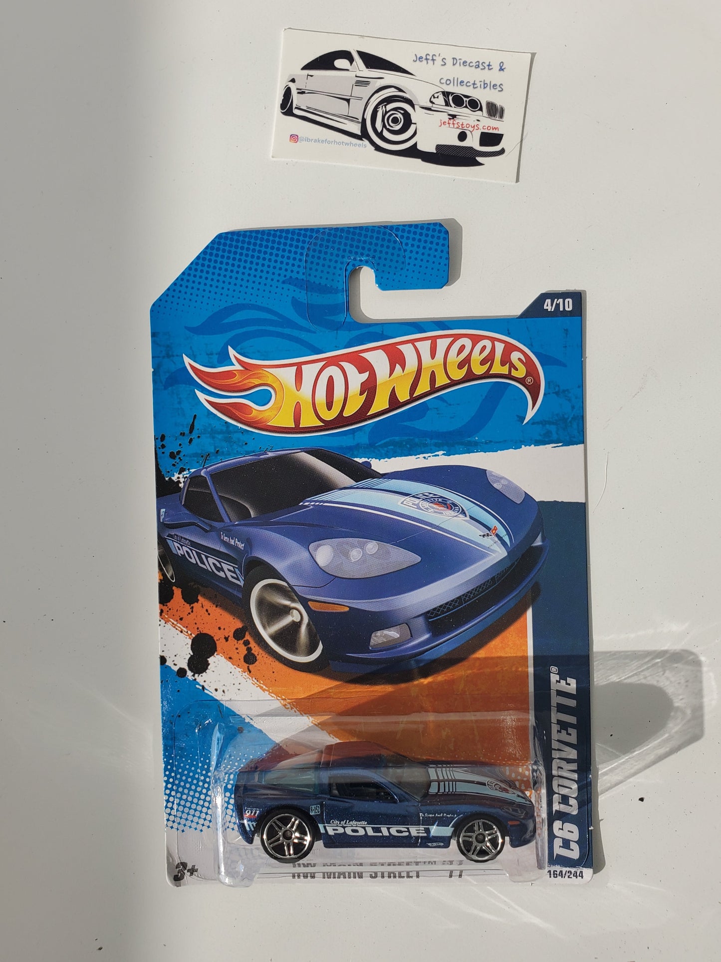 2011 Hot Wheels C6 Corvette #164 Blue Jeff's Diecast & Collectibles