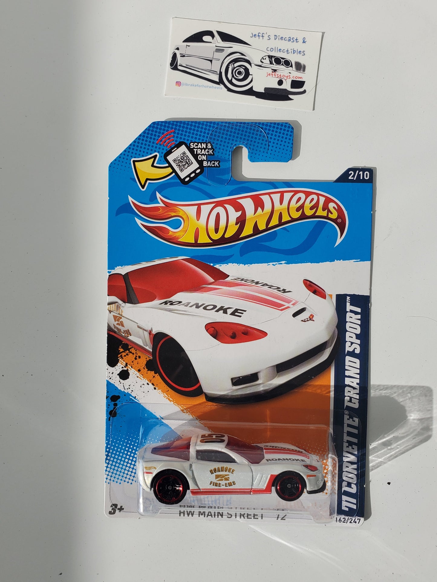2012 Hot Wheels '11 Corvette Grand Sport #162 White Jeff's Diecast & Collectibles
