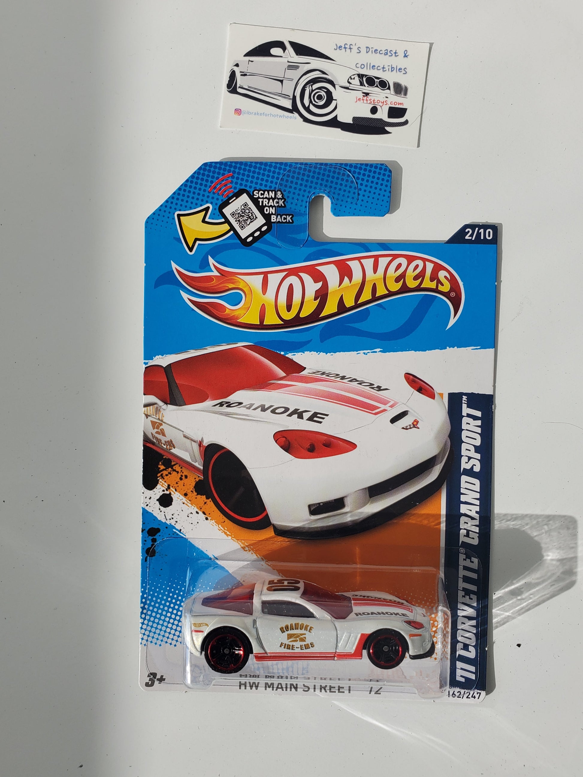 2012 Hot Wheels '11 Corvette Grand Sport #162 White Jeff's Diecast & Collectibles