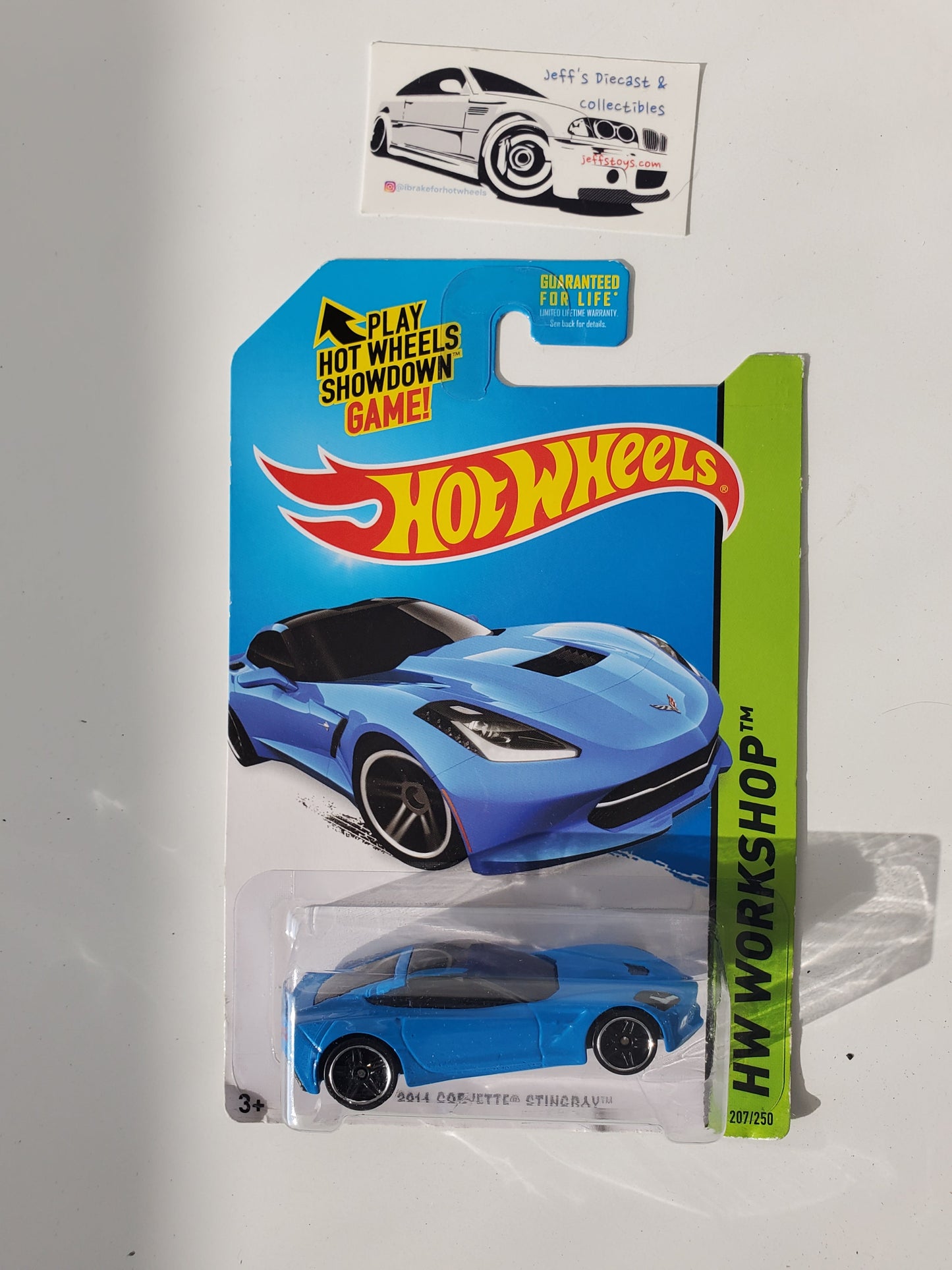 2014 Hot Wheels 2014 Corvette Stingray #207 Blue Jeff's Diecast & Collectibles