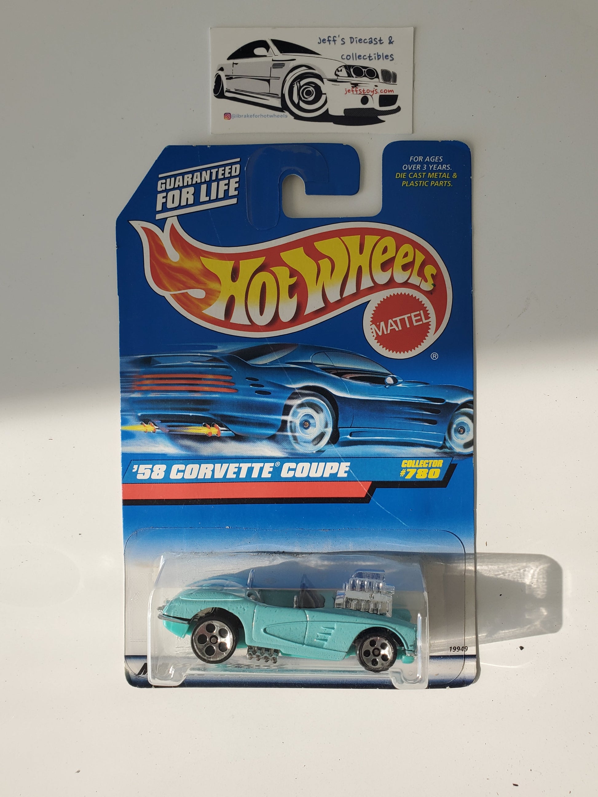 1998 Hot Wheels '58 Corvette #780 Jeff's Diecast & Collectibles